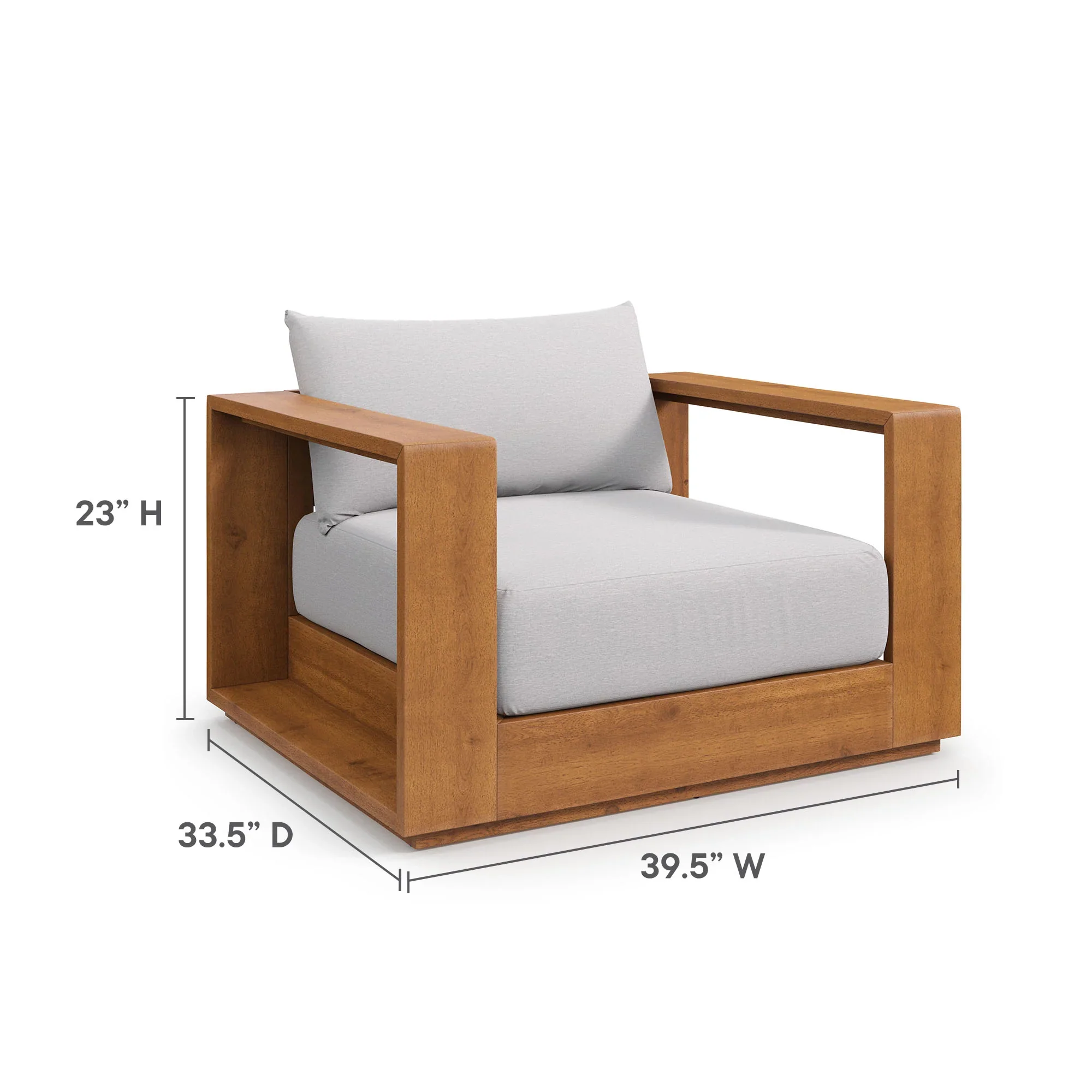 Tahoe 3-Piece Outdoor Patio Acacia Wood Furniture Set - Image 24