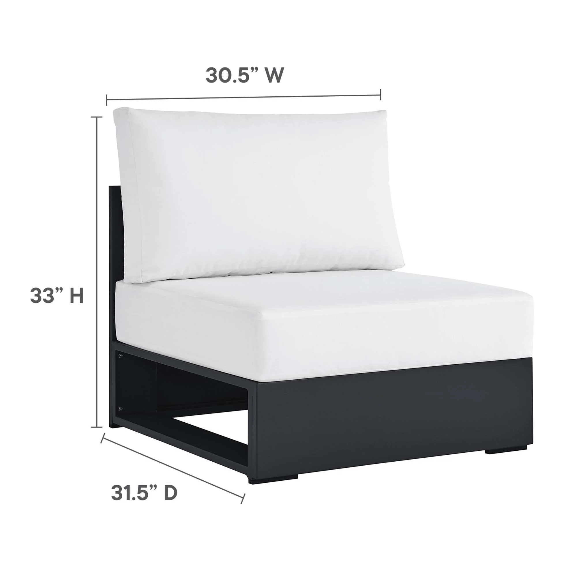 Tahoe 3-Piece Outdoor Patio Powder-Coated Aluminum Left-Facing Chaise Sectional Sofa Set - Image 23