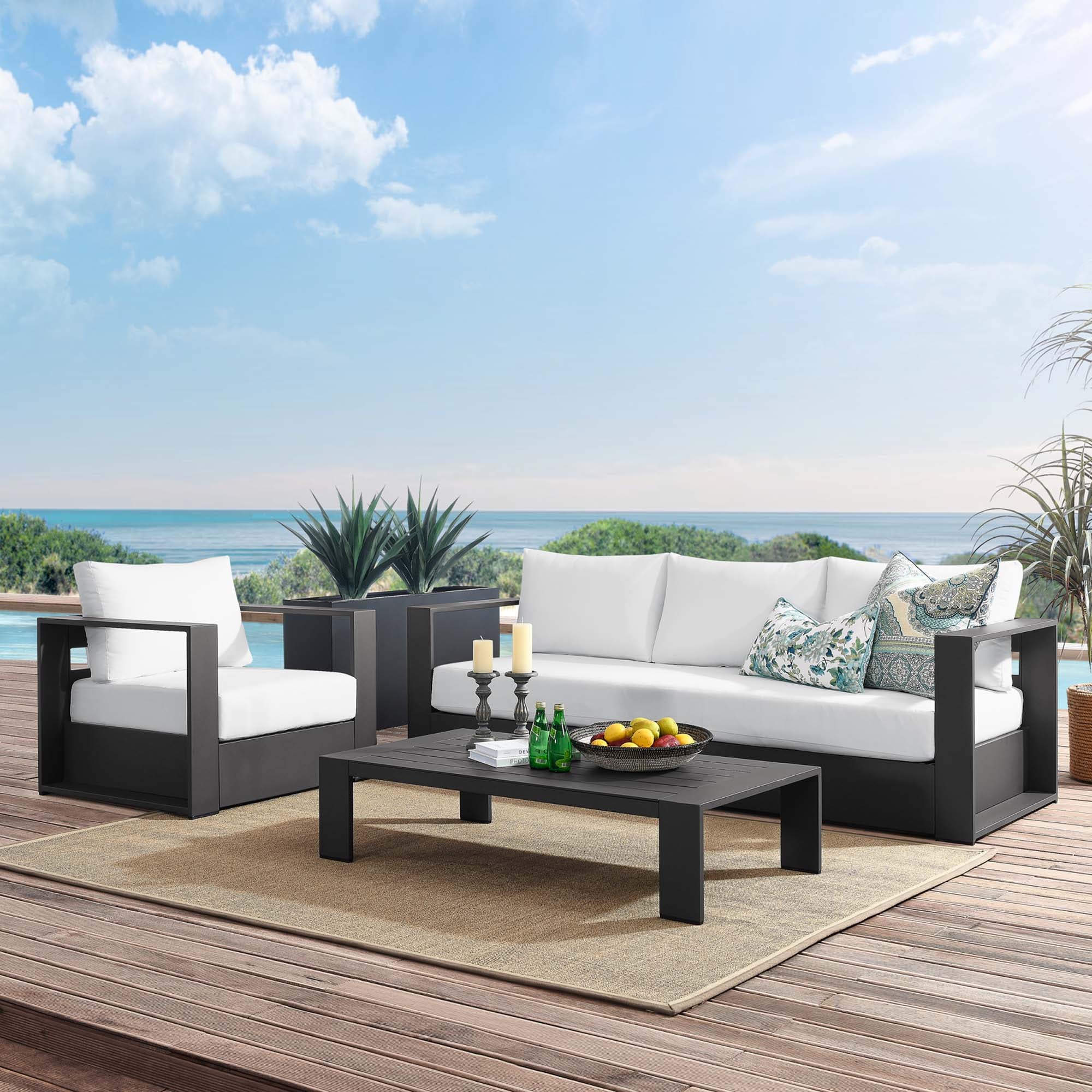 Tahoe 3-Piece Outdoor Patio Powder-Coated Aluminum Set - Image 29
