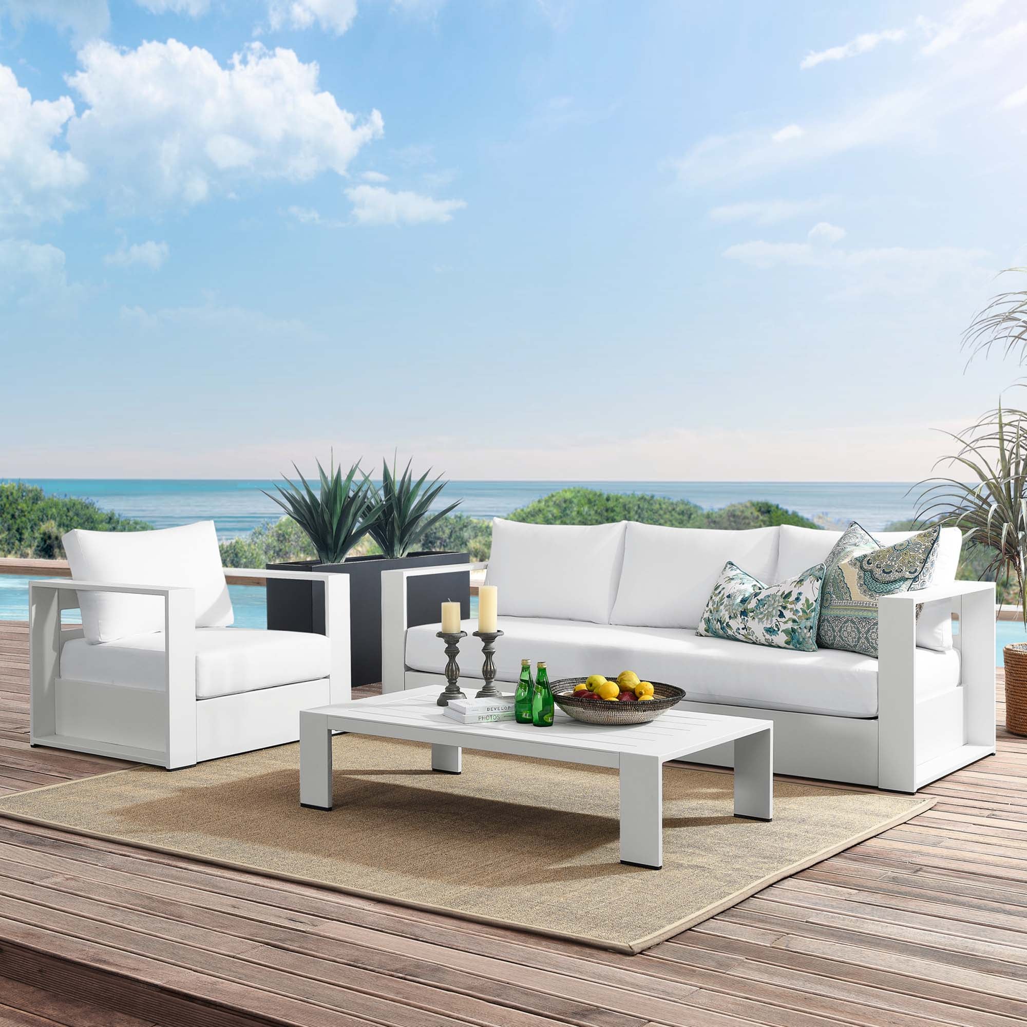 Tahoe 3-Piece Outdoor Patio Powder-Coated Aluminum Set - Image 67