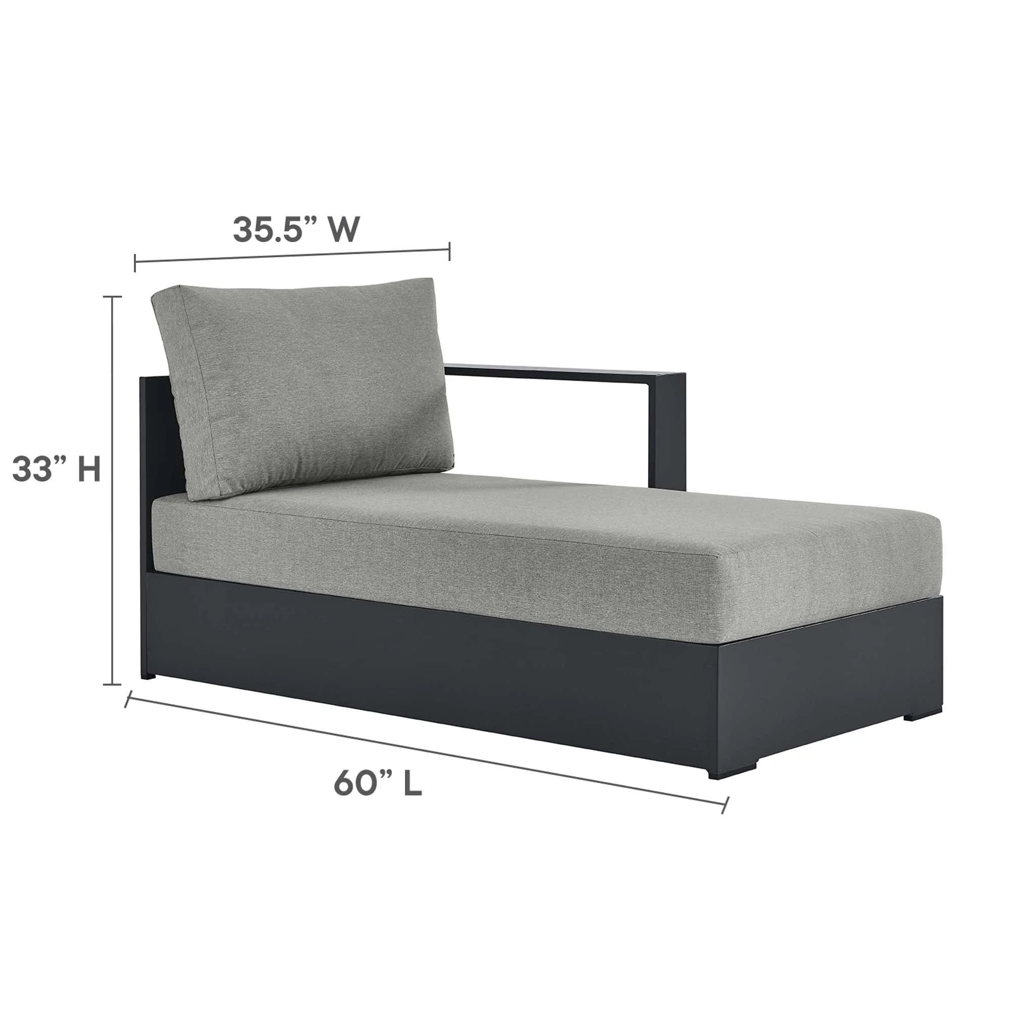 Tahoe 4-Piece Outdoor Patio Powder-Coated Aluminum Sectional Sofa Set - Image 16
