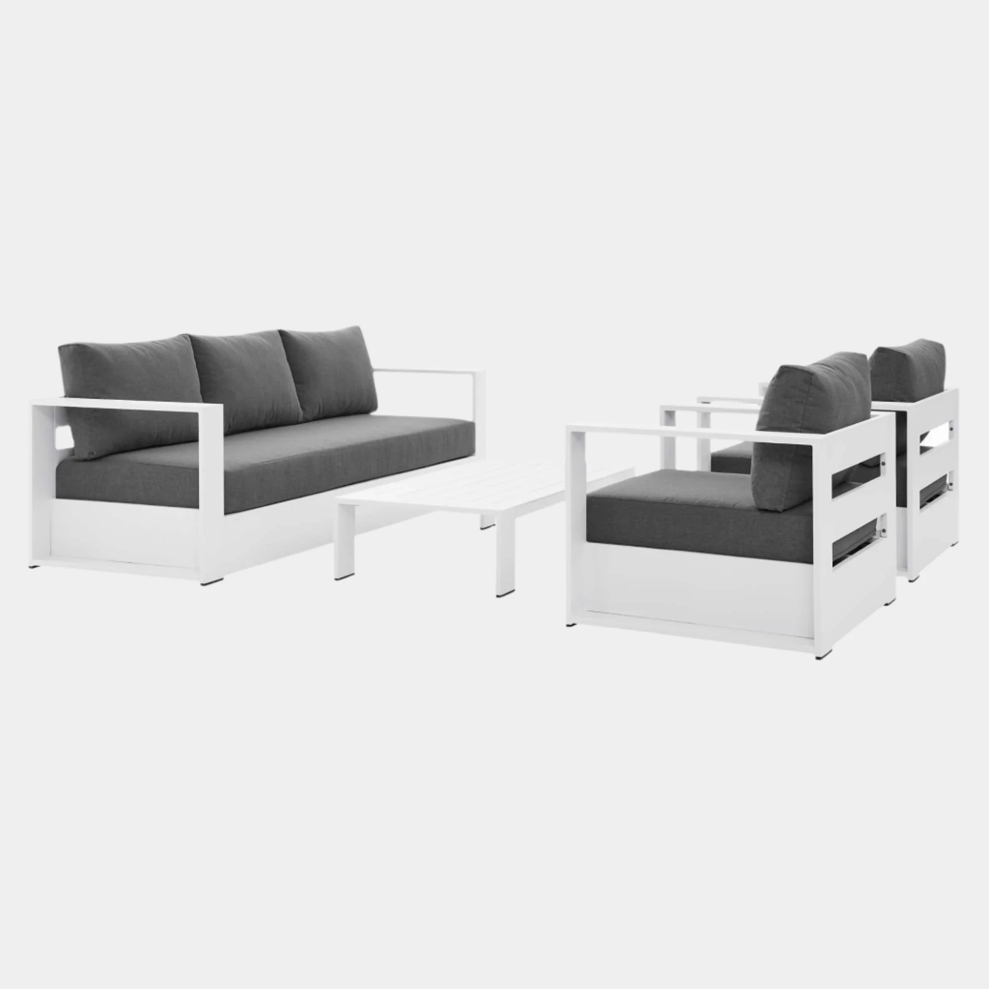 Tahoe 4-Piece Outdoor Patio Powder-Coated Aluminum Set - Image 46