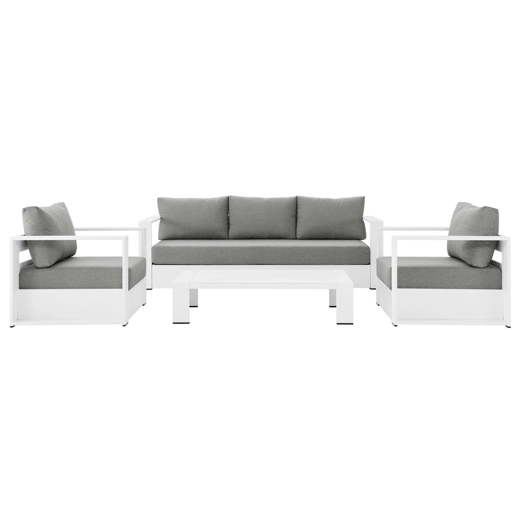 Tahoe 4-Piece Outdoor Patio Powder-Coated Aluminum Set - Image 63