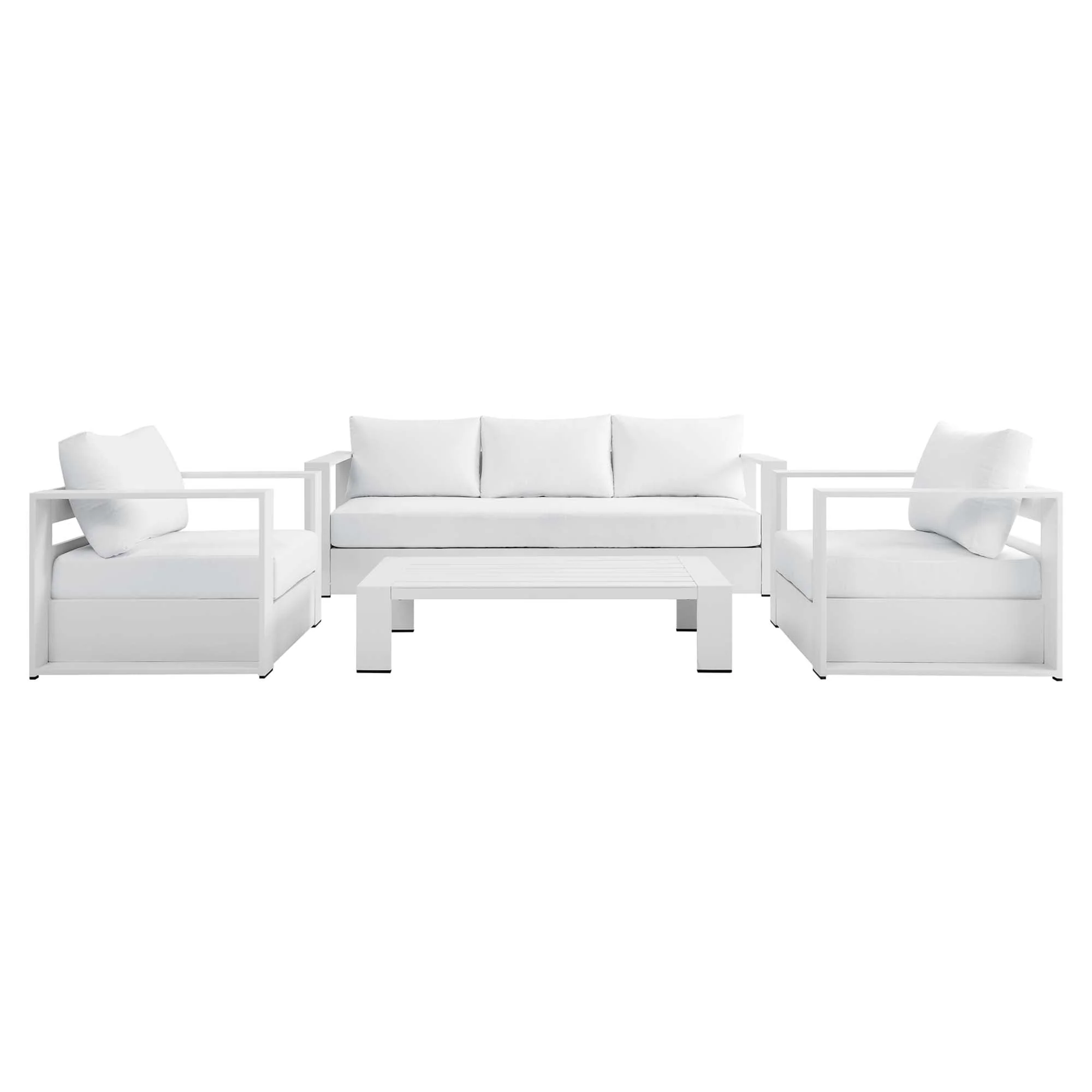 Tahoe 4-Piece Outdoor Patio Powder-Coated Aluminum Set - Image 78