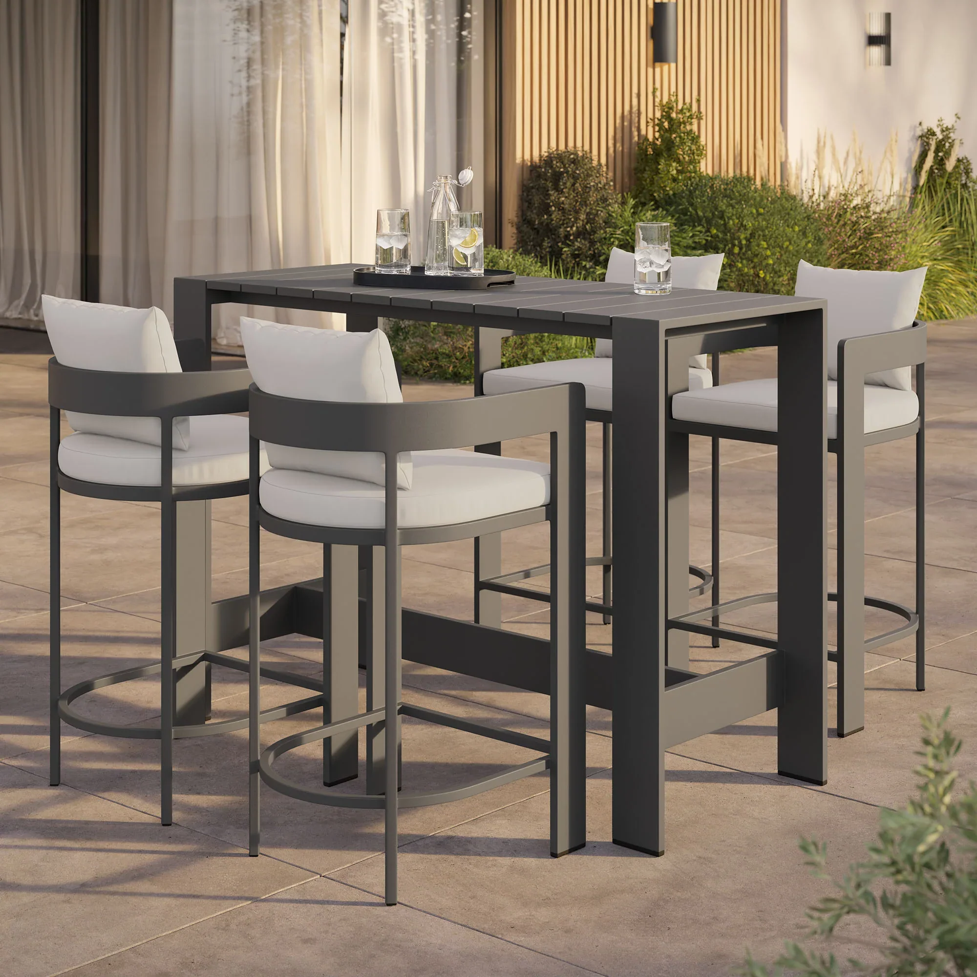 Tahoe 5-Piece Outdoor Bar Table Set - Image 18