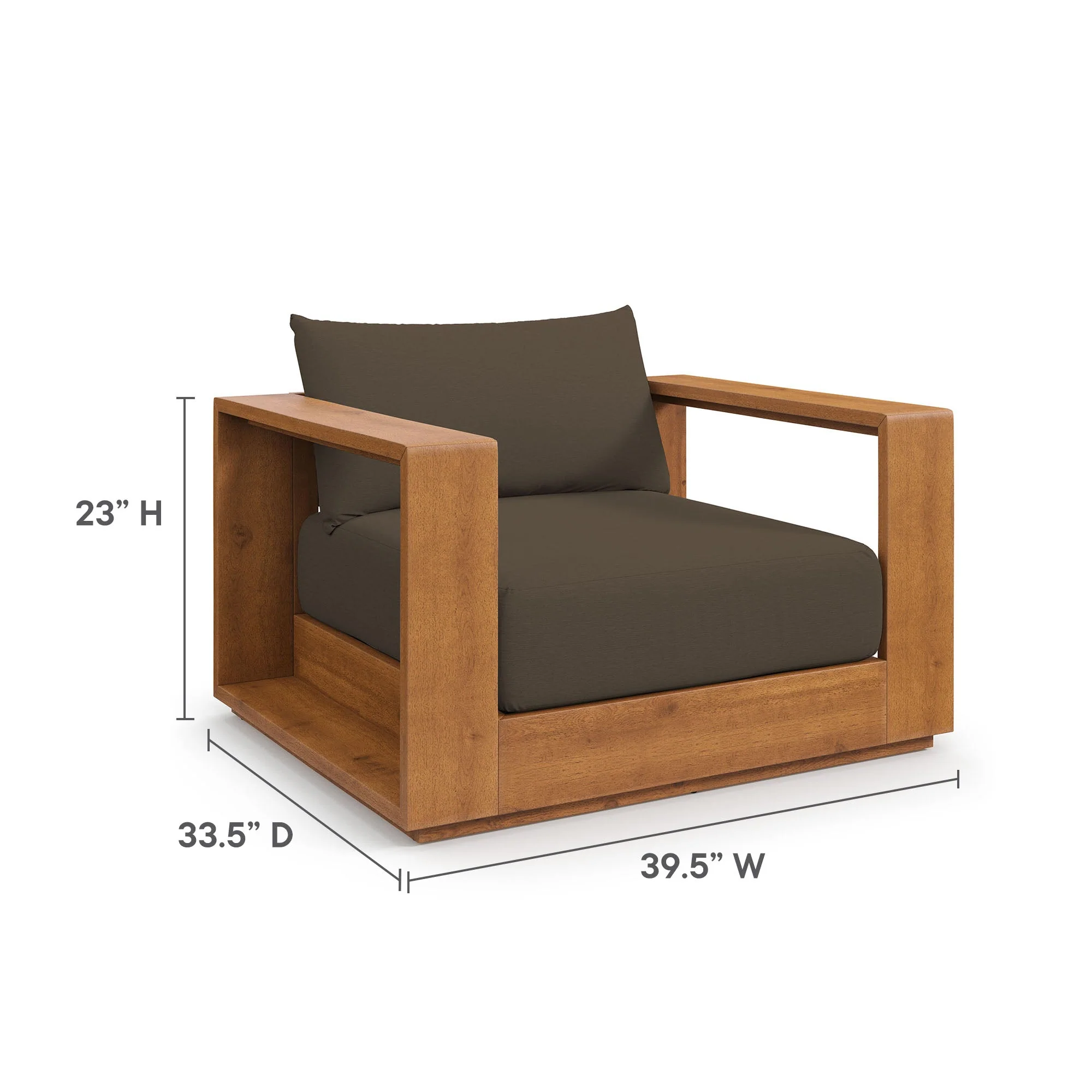 Tahoe 5-Piece Outdoor Patio Acacia Wood Furniture Set - Image 14