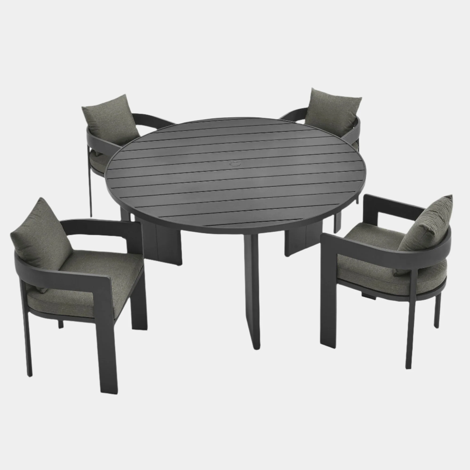 Tahoe 5-Piece Outdoor Patio Aluminum Dining Set - Image 10