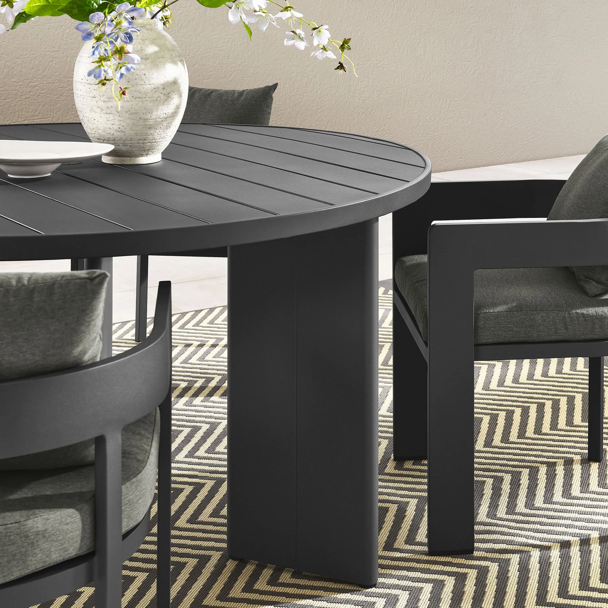 Tahoe 5-Piece Outdoor Patio Aluminum Dining Set - Image 12