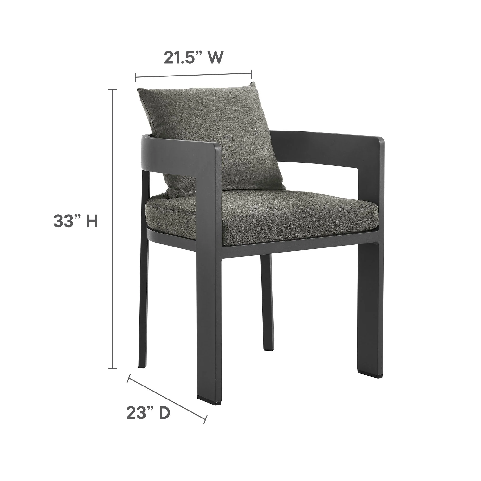 Tahoe 5-Piece Outdoor Patio Aluminum Dining Set - Image 17