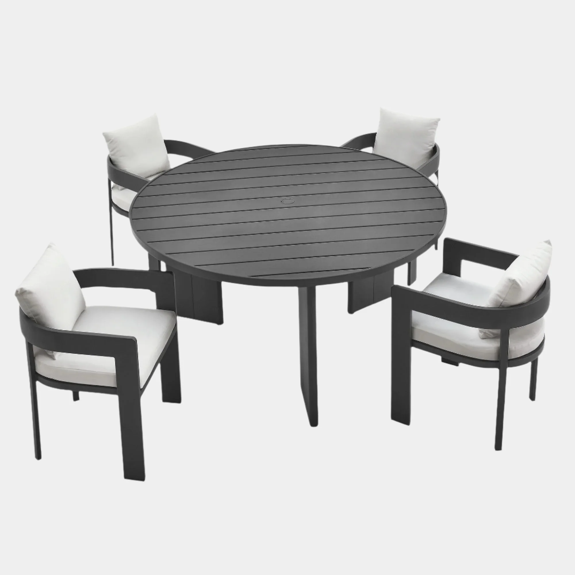 Tahoe 5-Piece Outdoor Patio Aluminum Dining Set - Image 19