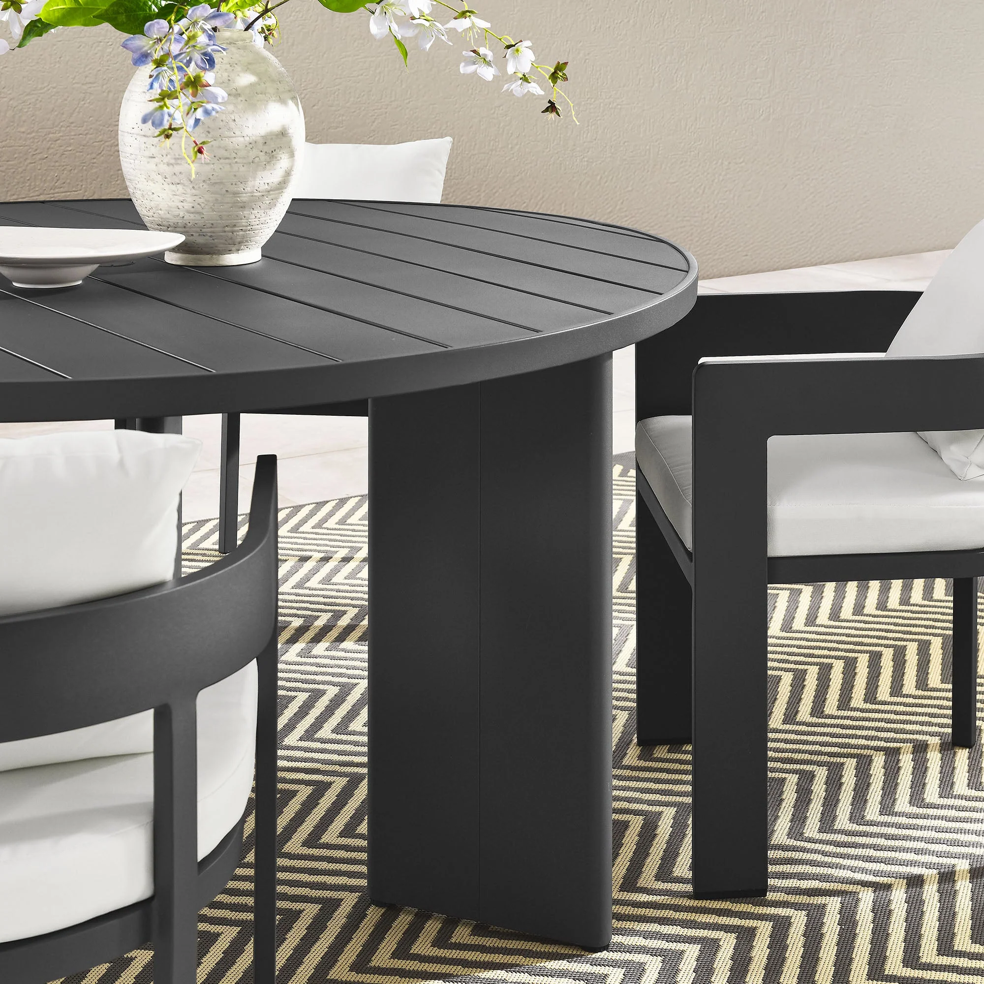 Tahoe 5-Piece Outdoor Patio Aluminum Dining Set - Image 21