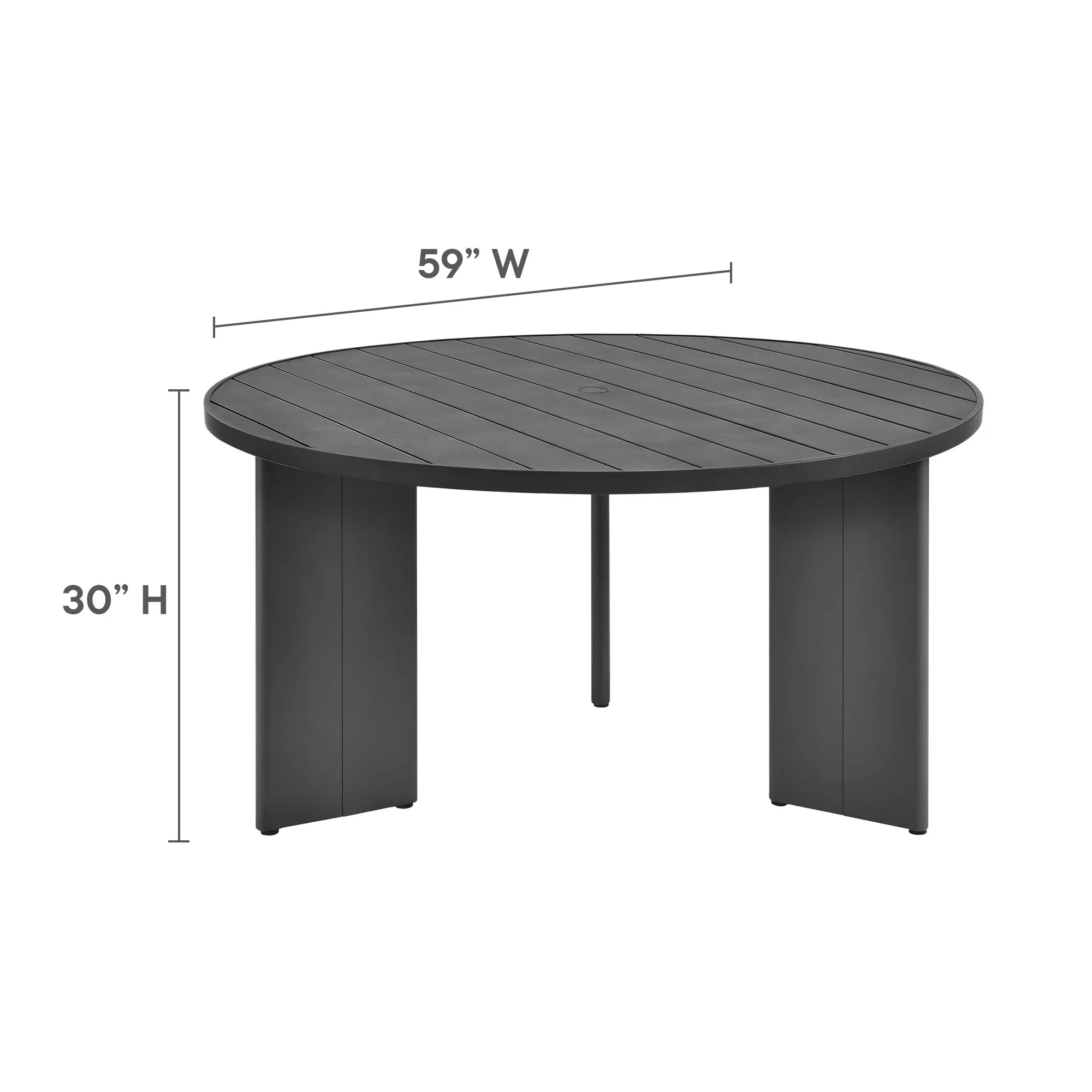 Tahoe 5-Piece Outdoor Patio Aluminum Dining Set - Image 32