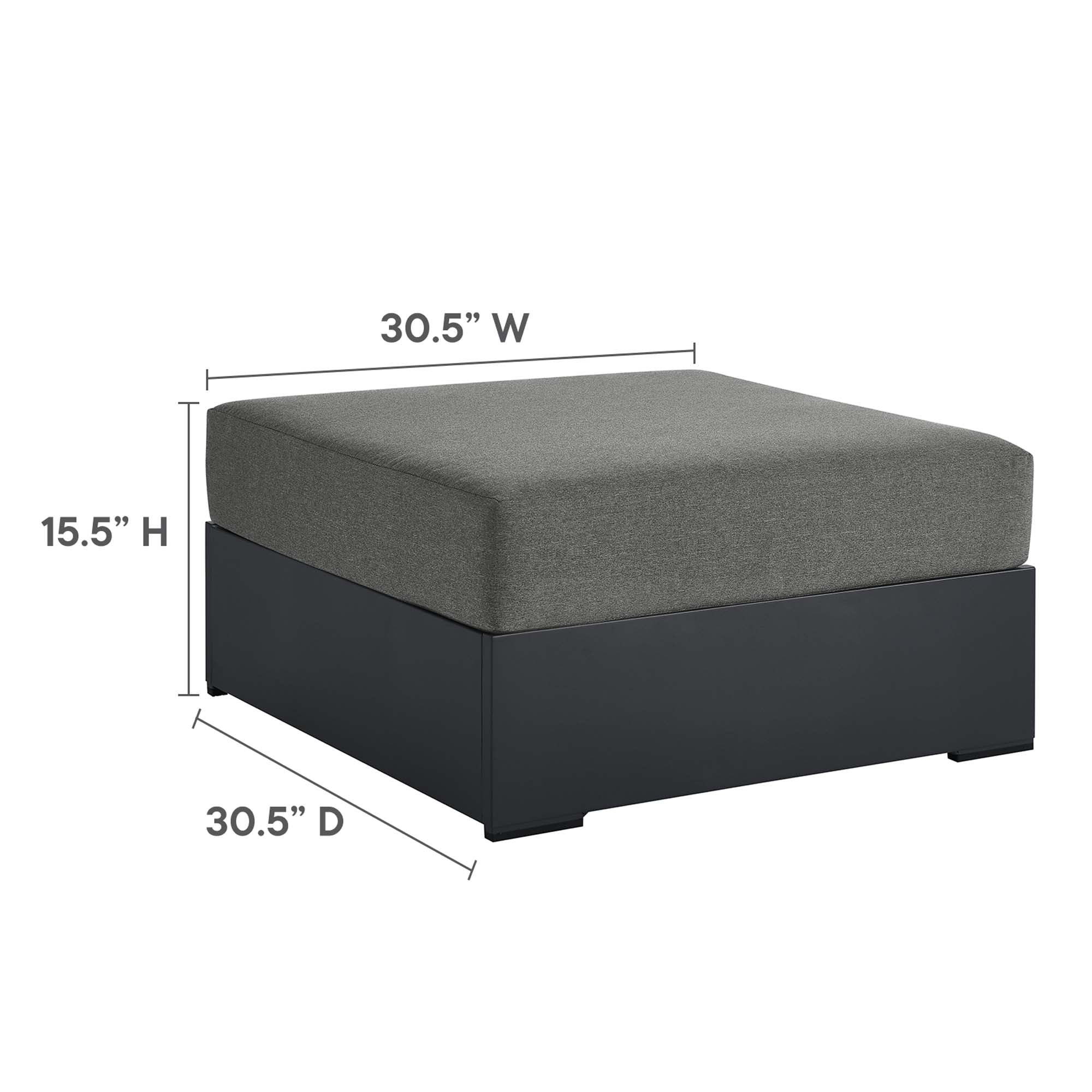Tahoe 5-Piece Outdoor Patio Powder-Coated Aluminum Sectional Sofa Set - Image 10