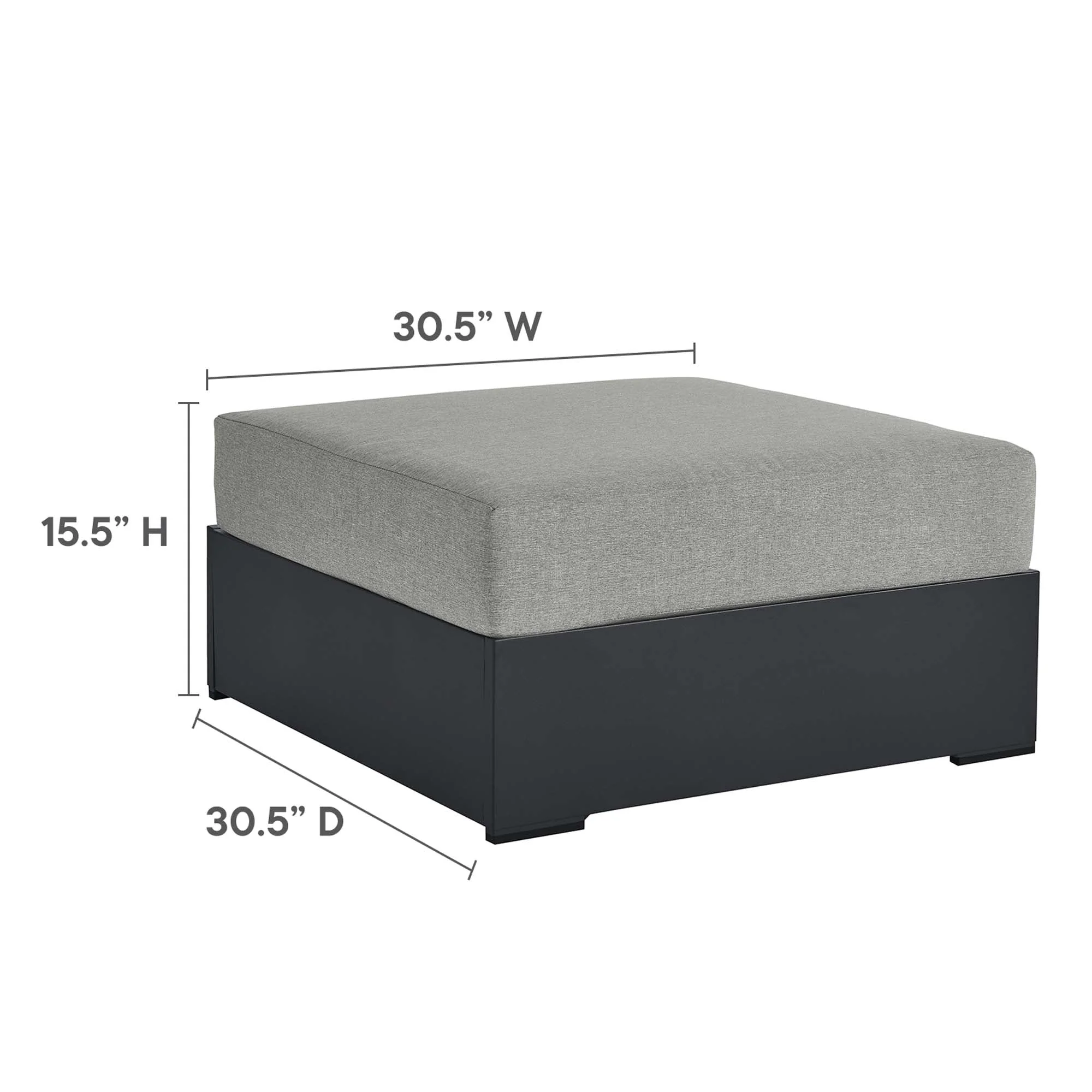 Tahoe 5-Piece Outdoor Patio Powder-Coated Aluminum Sectional Sofa Set - Image 20