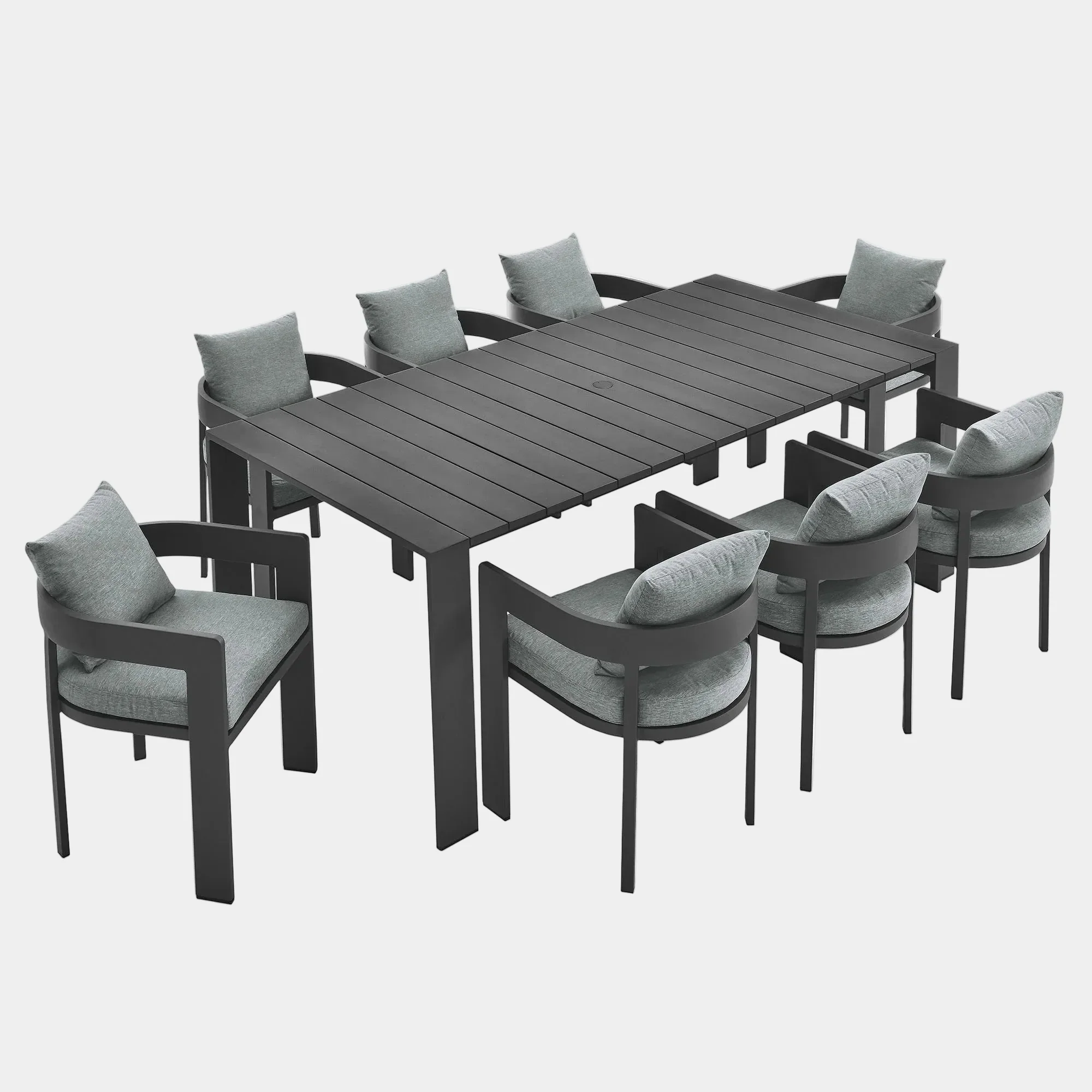 Tahoe 9-Piece Outdoor Patio Aluminum Dining