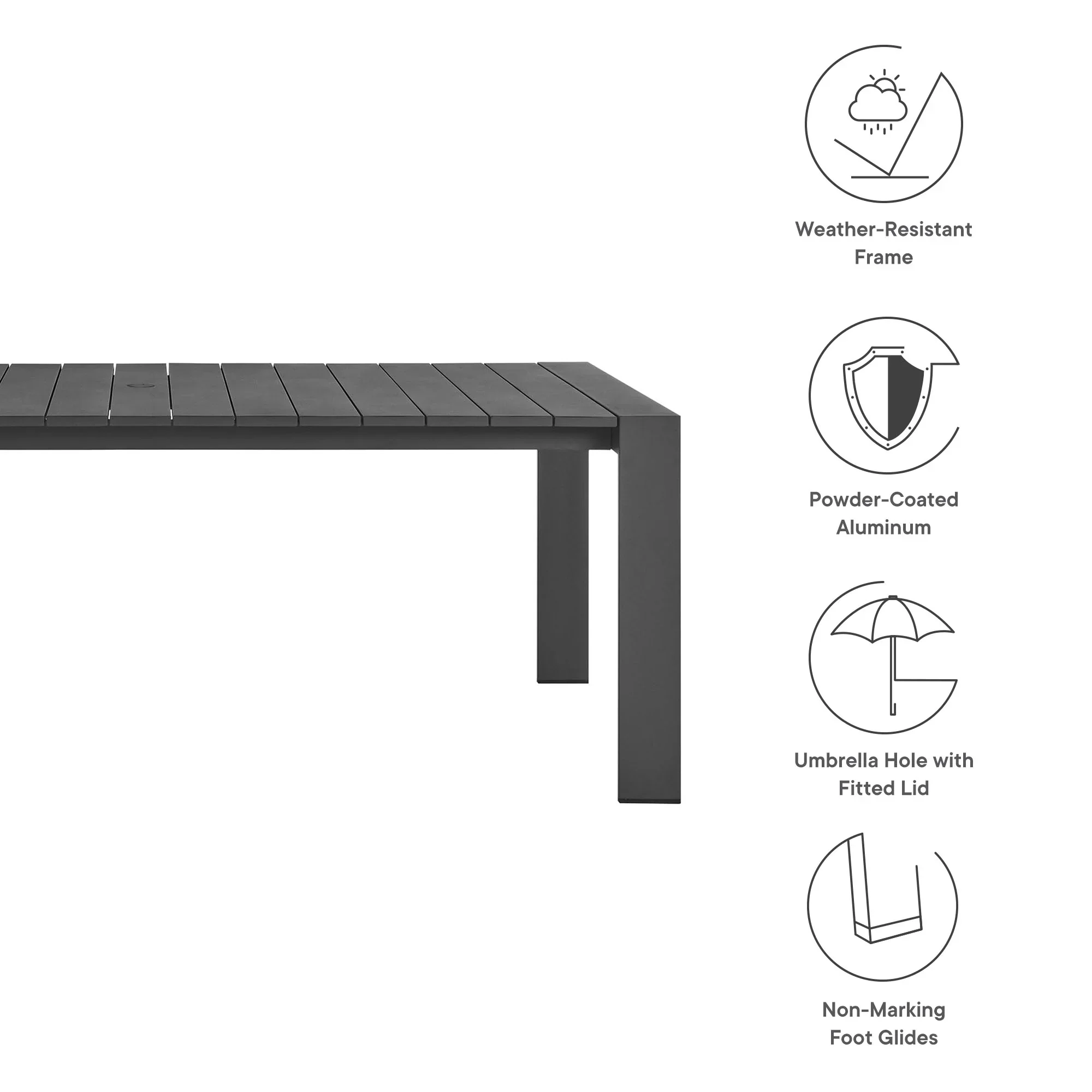 Tahoe 9-Piece Outdoor Patio Aluminum Dining - Image 14