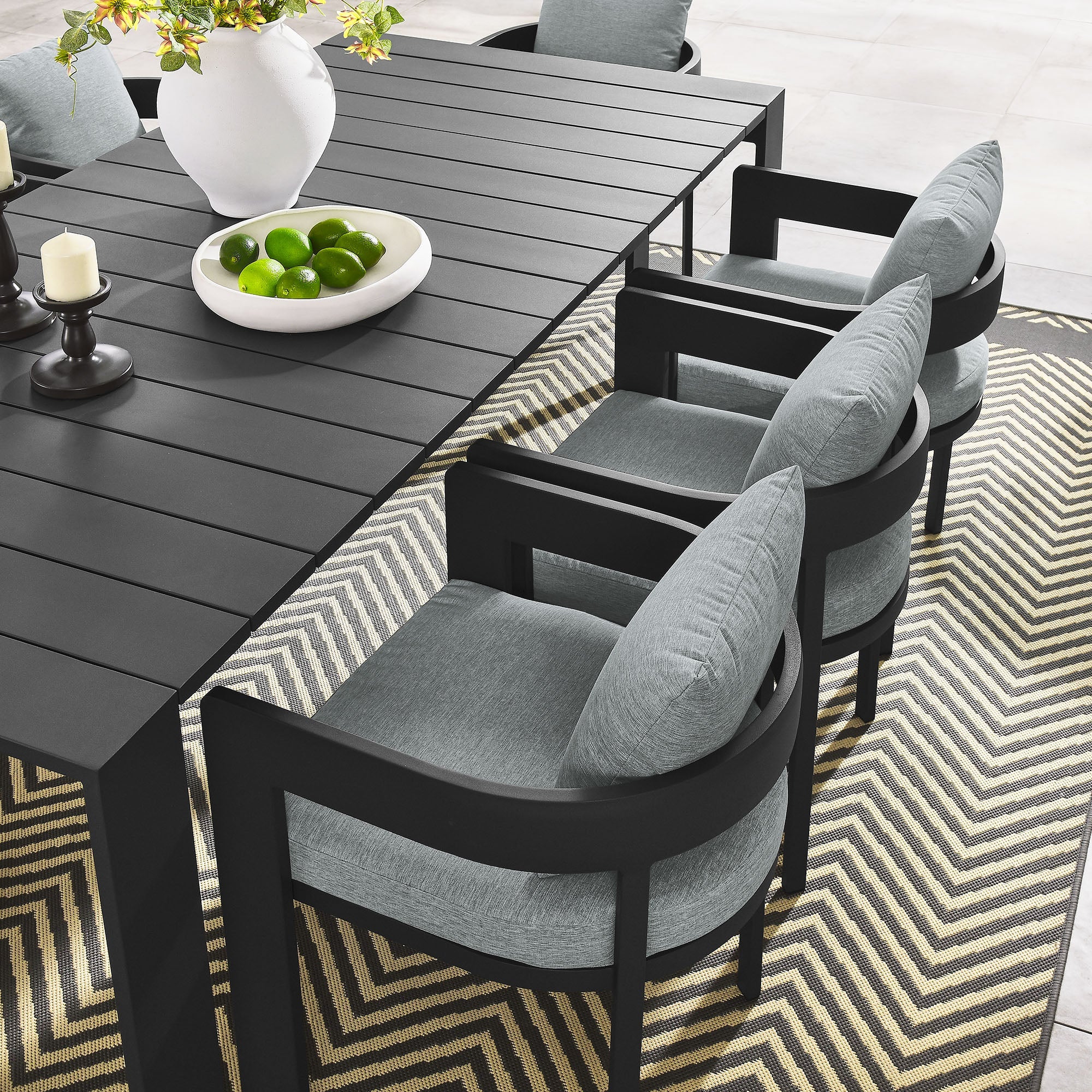 Tahoe 9-Piece Outdoor Patio Aluminum Dining - Image 3