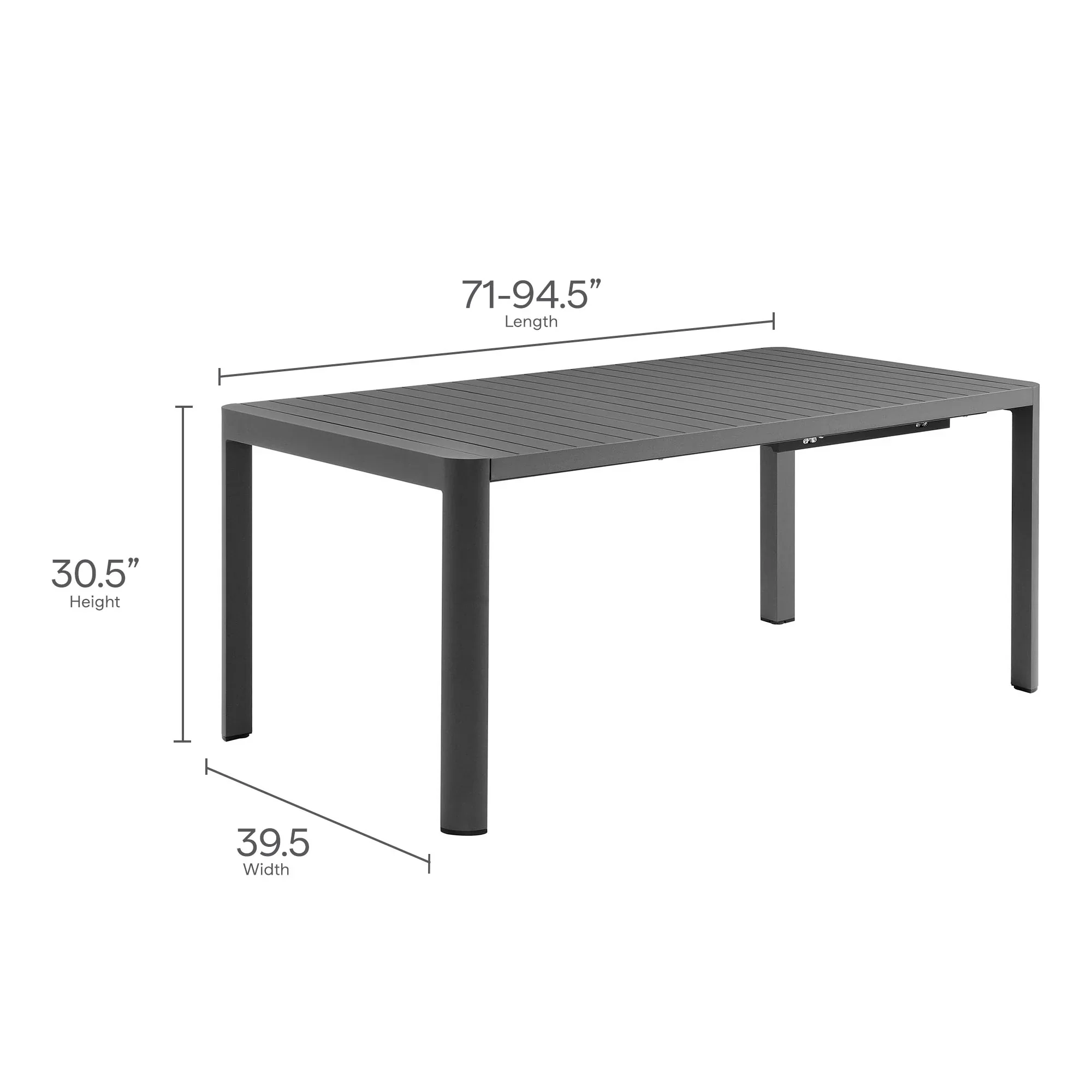 Tahoe 9-Piece Outdoor Patio Aluminum Dining Set - Image 12