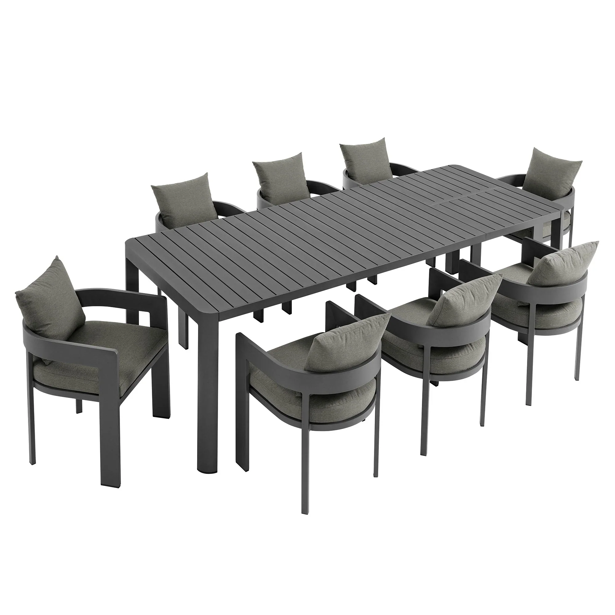 Tahoe 9-Piece Outdoor Patio Aluminum Dining Set - Image 14