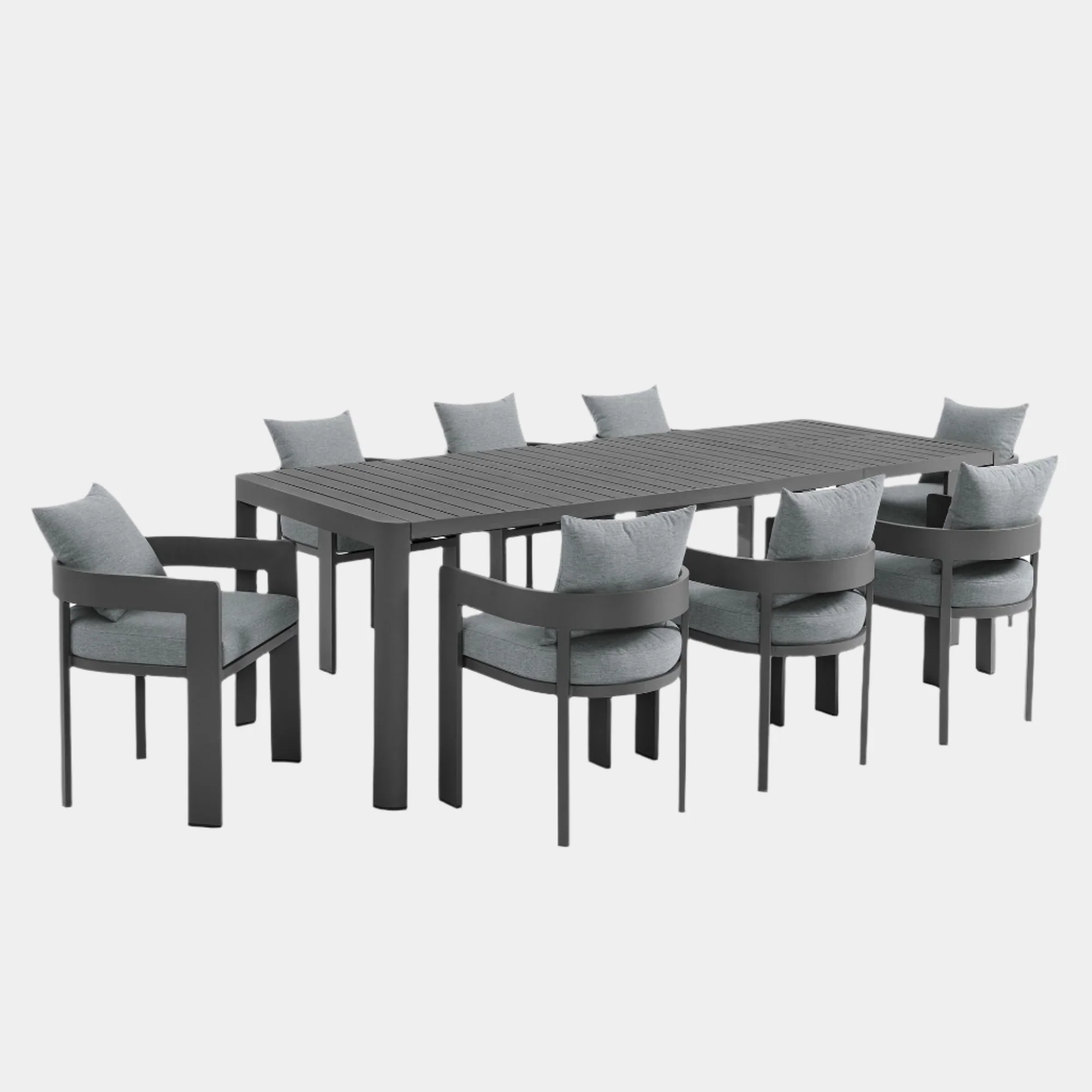Tahoe 9-Piece Outdoor Patio Aluminum Dining Set - Image 15