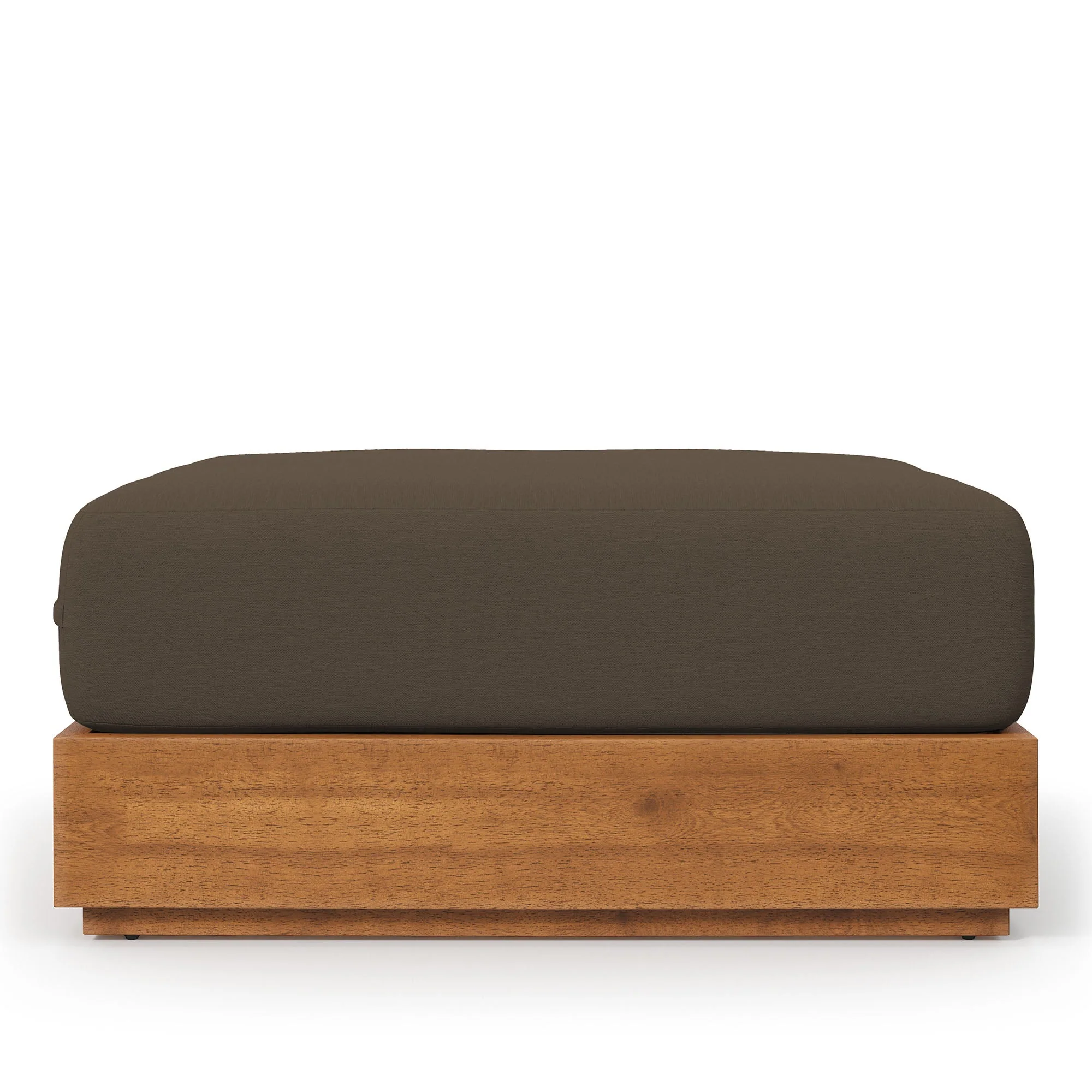 Tahoe Outdoor Patio Acacia Wood Ottoman - Image 4