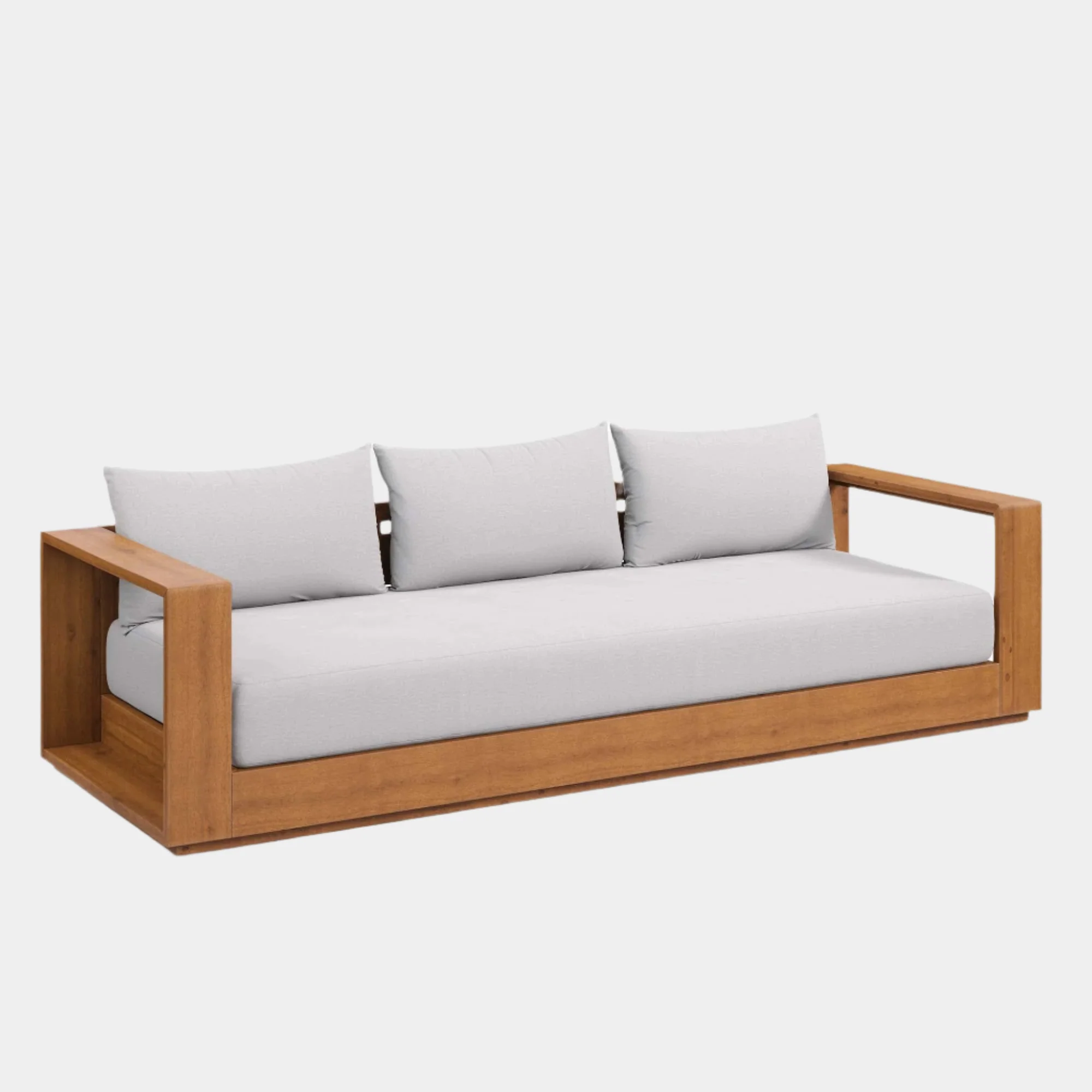 Tahoe Outdoor Patio Acacia Wood Sofa - Image 10