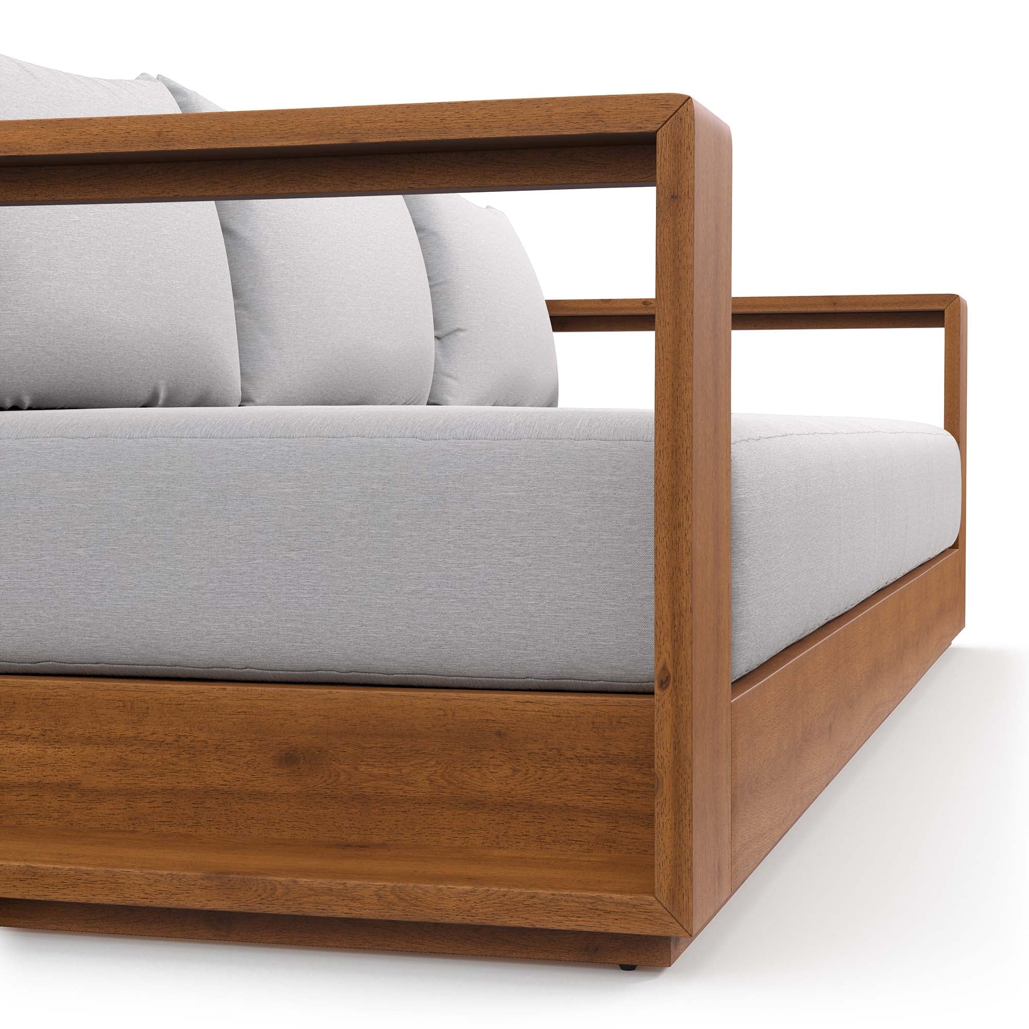 Tahoe Outdoor Patio Acacia Wood Sofa - Image 17