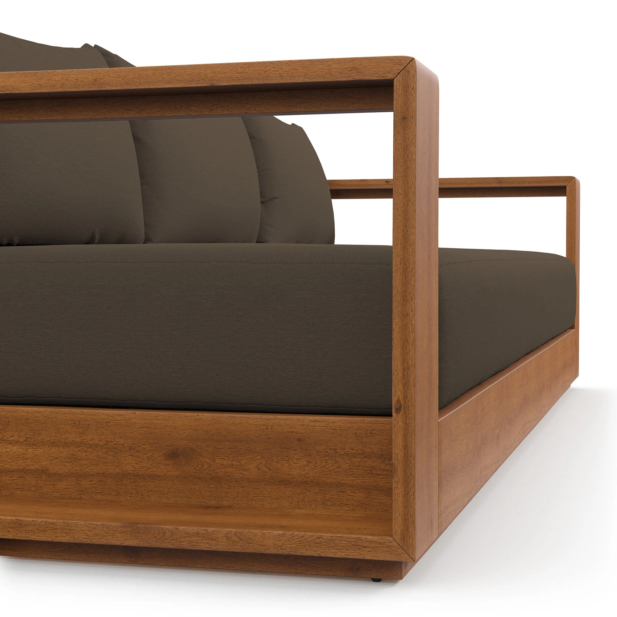 Tahoe Outdoor Patio Acacia Wood Sofa - Image 8