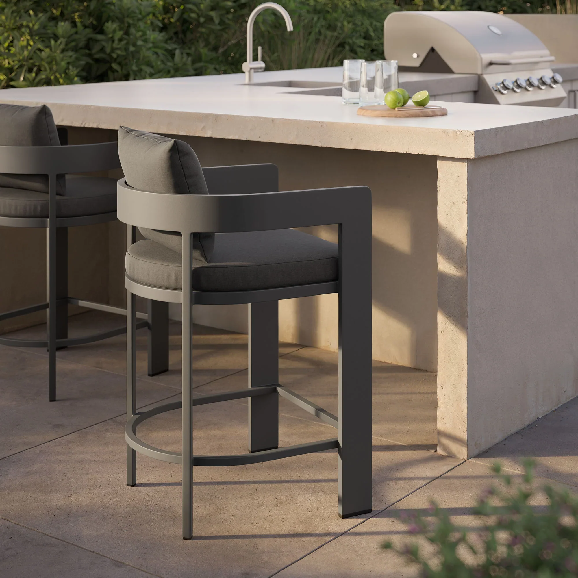 Tahoe Outdoor Patio Aluminum Counter Stool - Image 16
