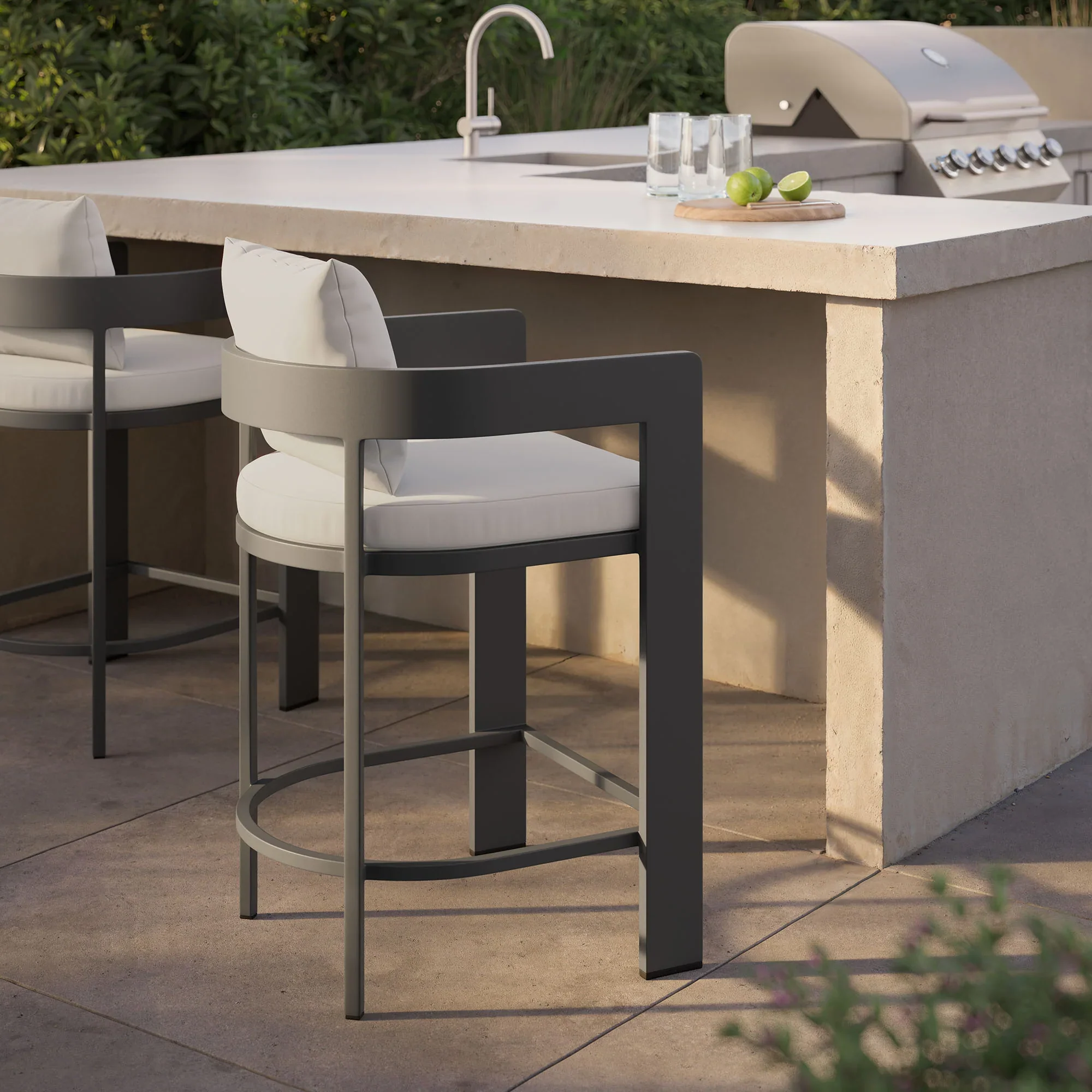 Tahoe Outdoor Patio Aluminum Counter Stool - Image 7