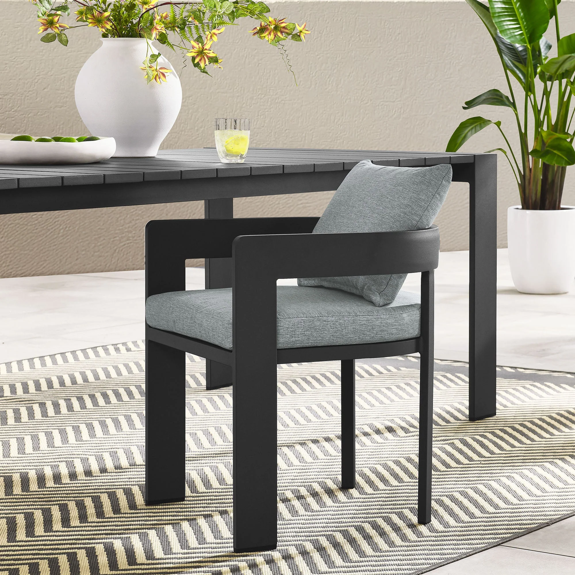 Tahoe Outdoor Patio Aluminum Dining Chair - Image 11