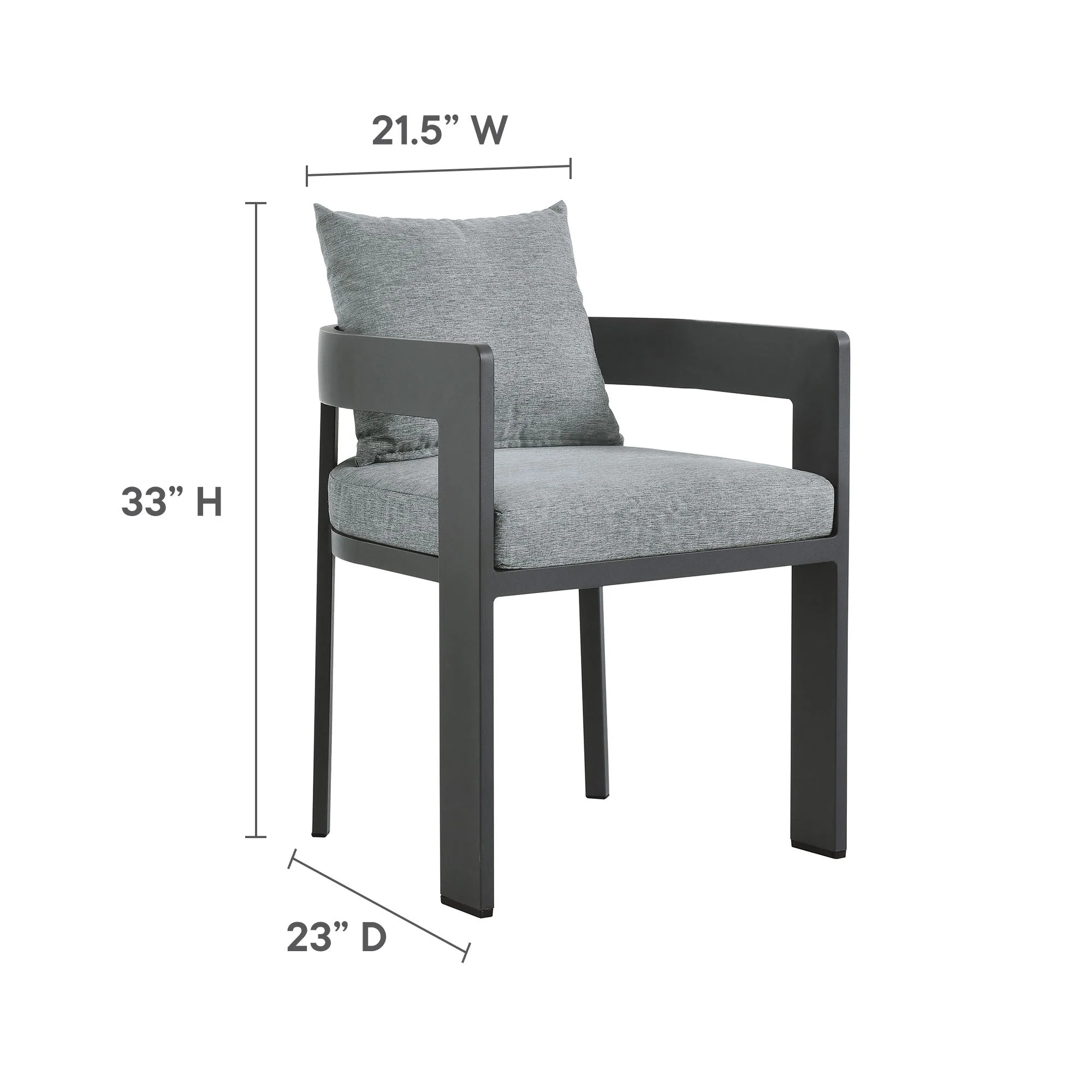 Tahoe Outdoor Patio Aluminum Dining Chair - Image 18