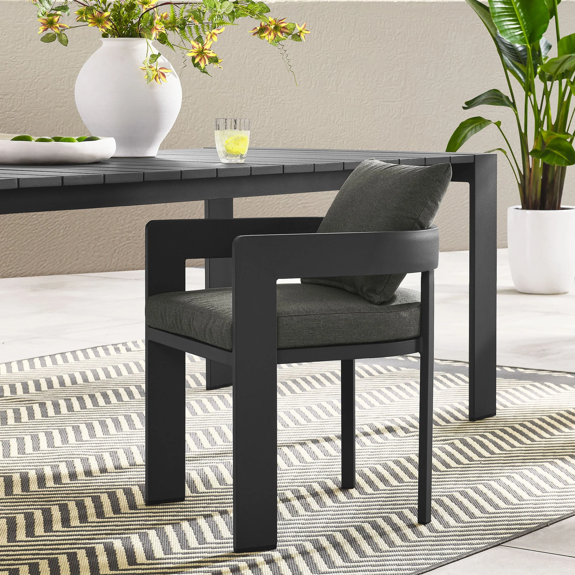 Tahoe Outdoor Patio Aluminum Dining Chair - Image 2