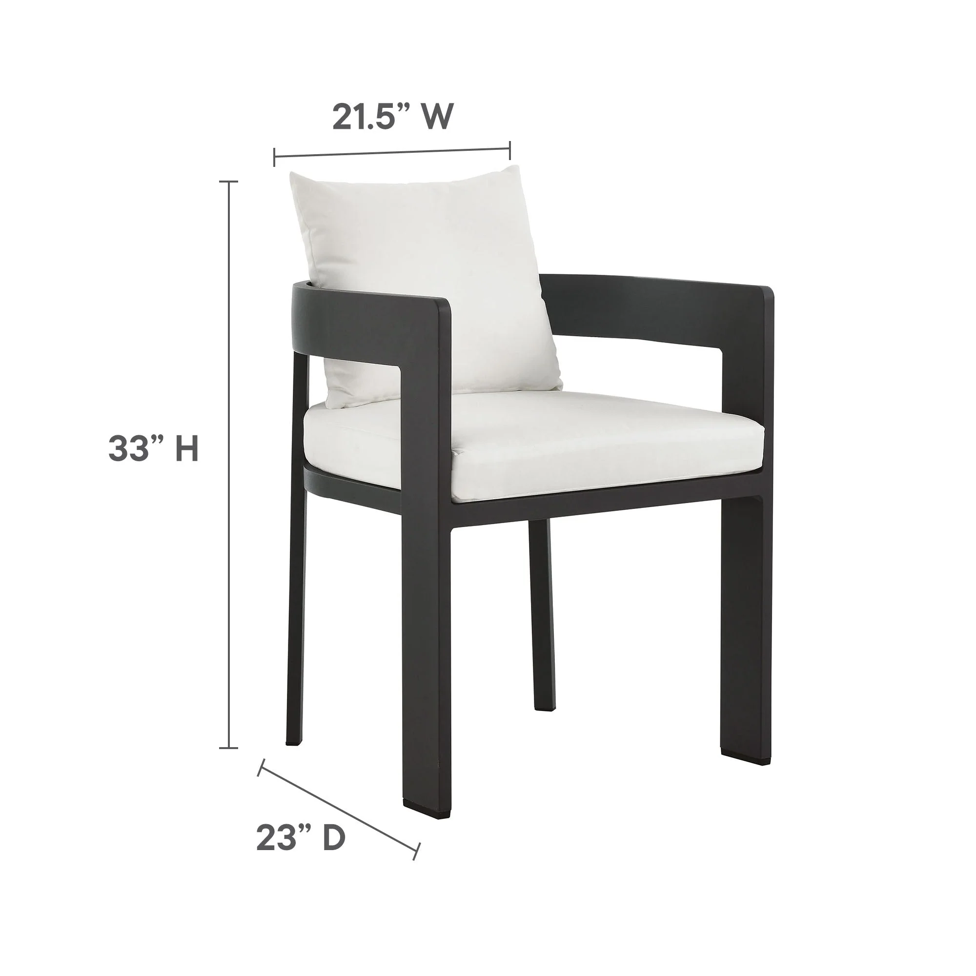 Tahoe Outdoor Patio Aluminum Dining Chair - Image 27