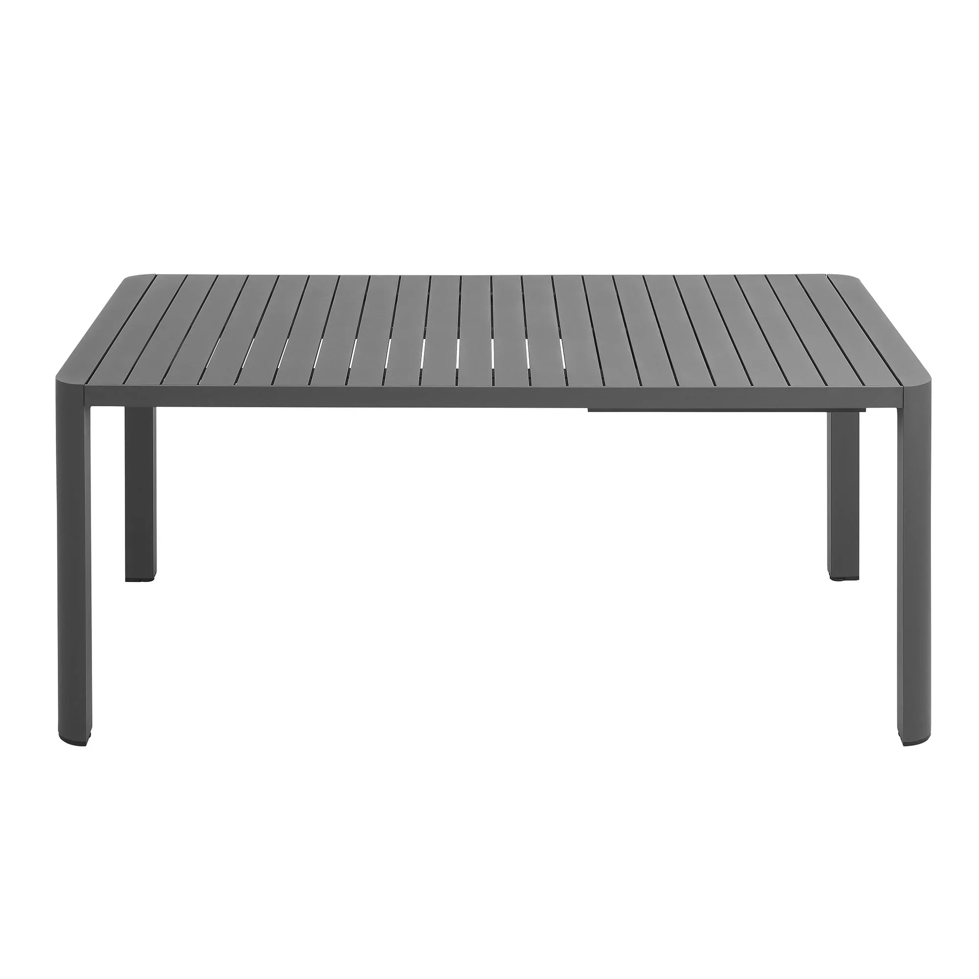 Tahoe Outdoor Patio Aluminum Extendable Dining Table in Gray - Image 4