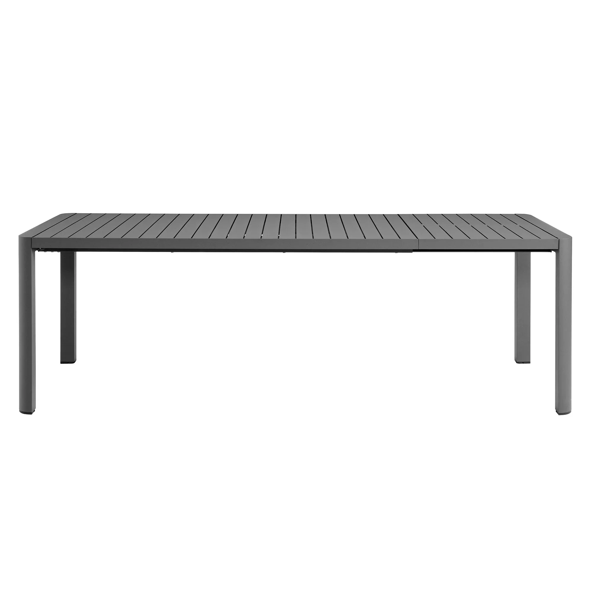 Tahoe Outdoor Patio Aluminum Extendable Dining Table in Gray - Image 6