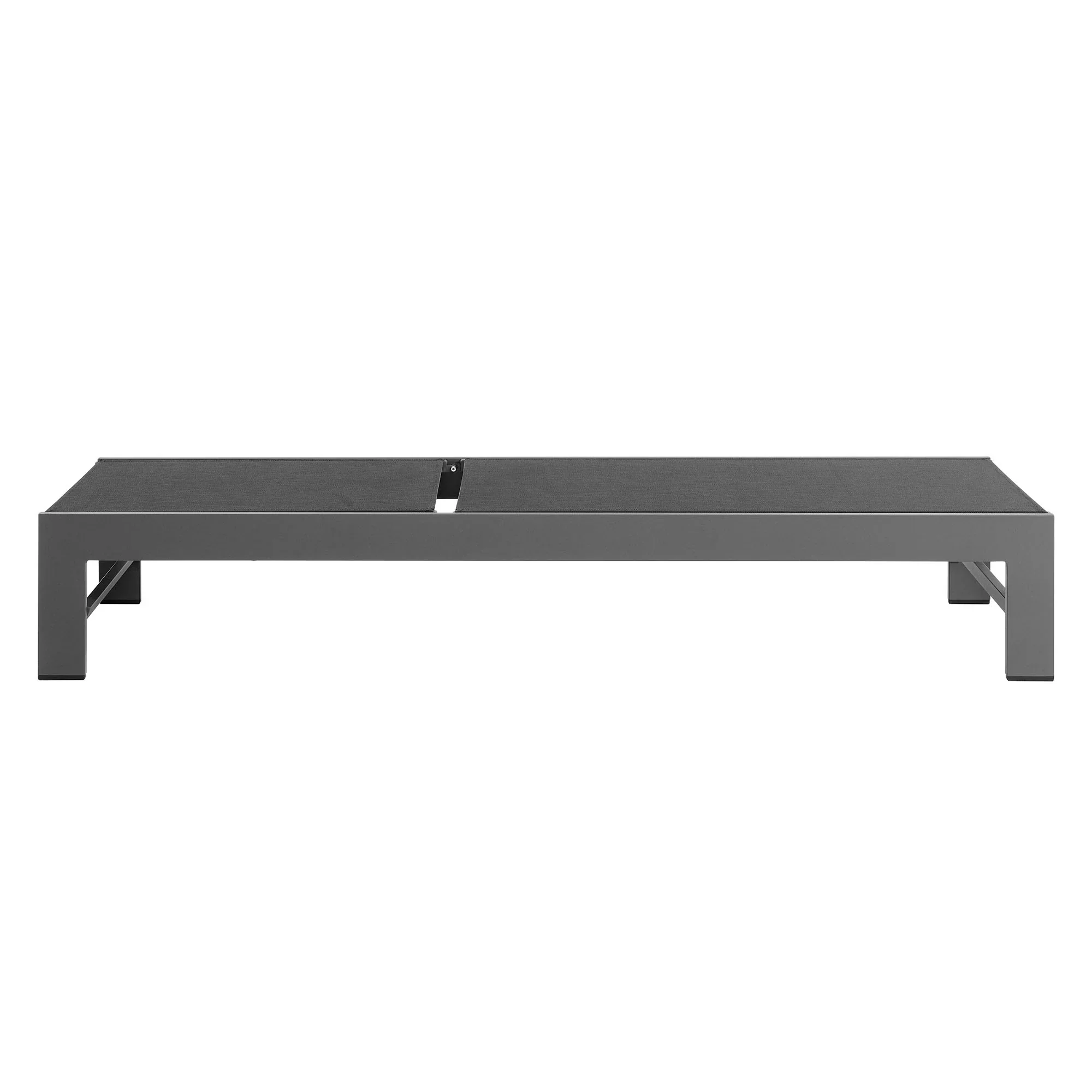 Tahoe Outdoor Patio Mesh and Aluminum Chaise Lounge in Gray - Image 5