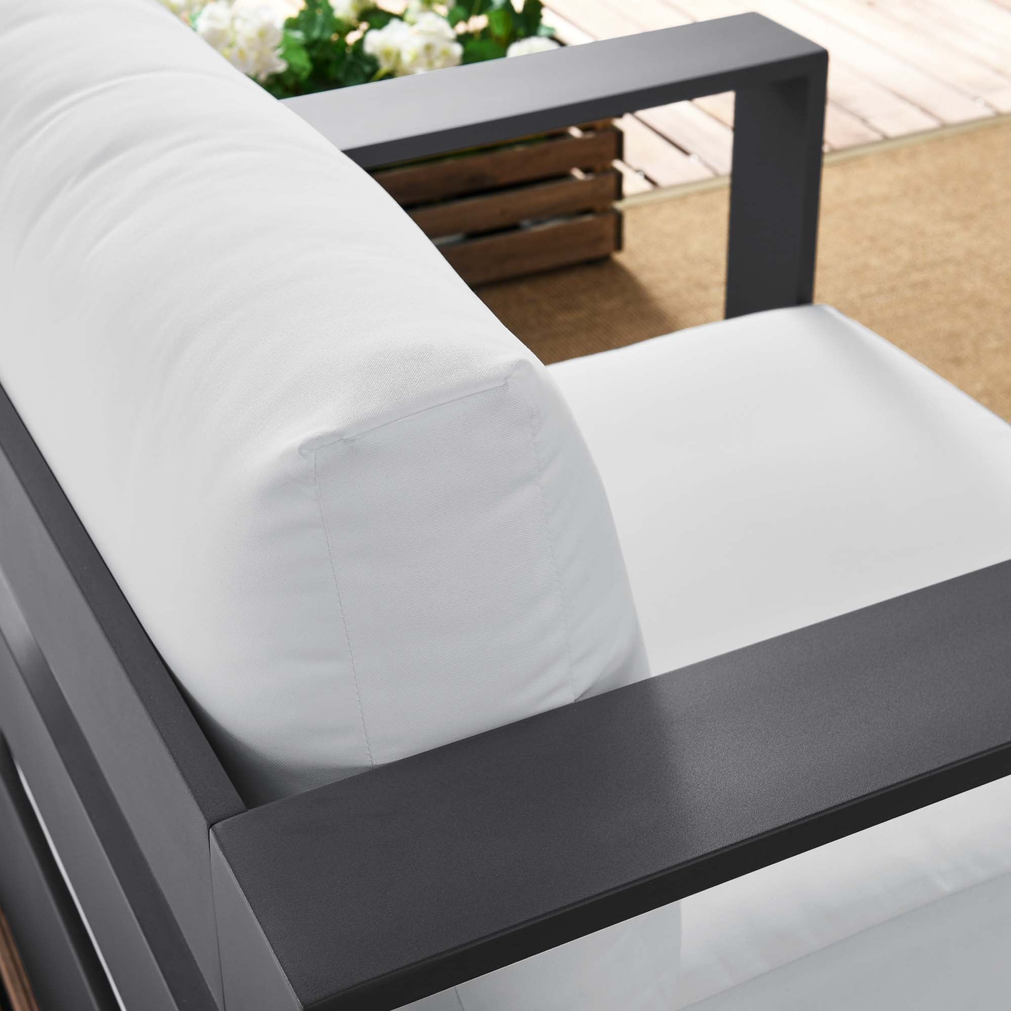 Tahoe Outdoor Patio Powder-Coated Aluminum Armchair - Image 19