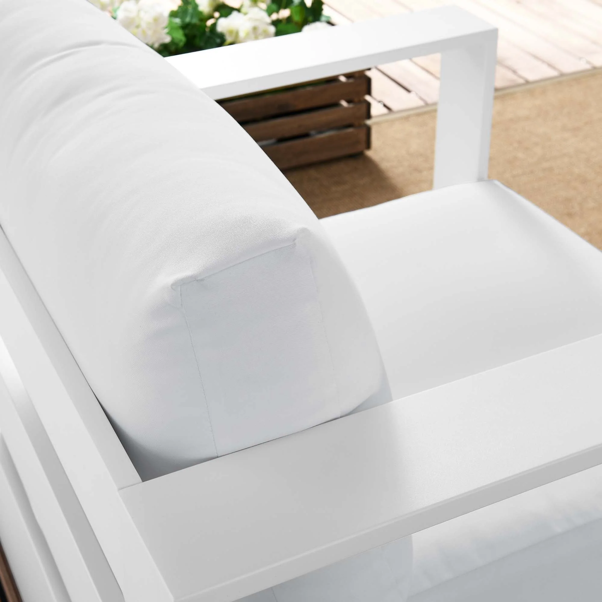 Tahoe Outdoor Patio Powder-Coated Aluminum Armchair - Image 43