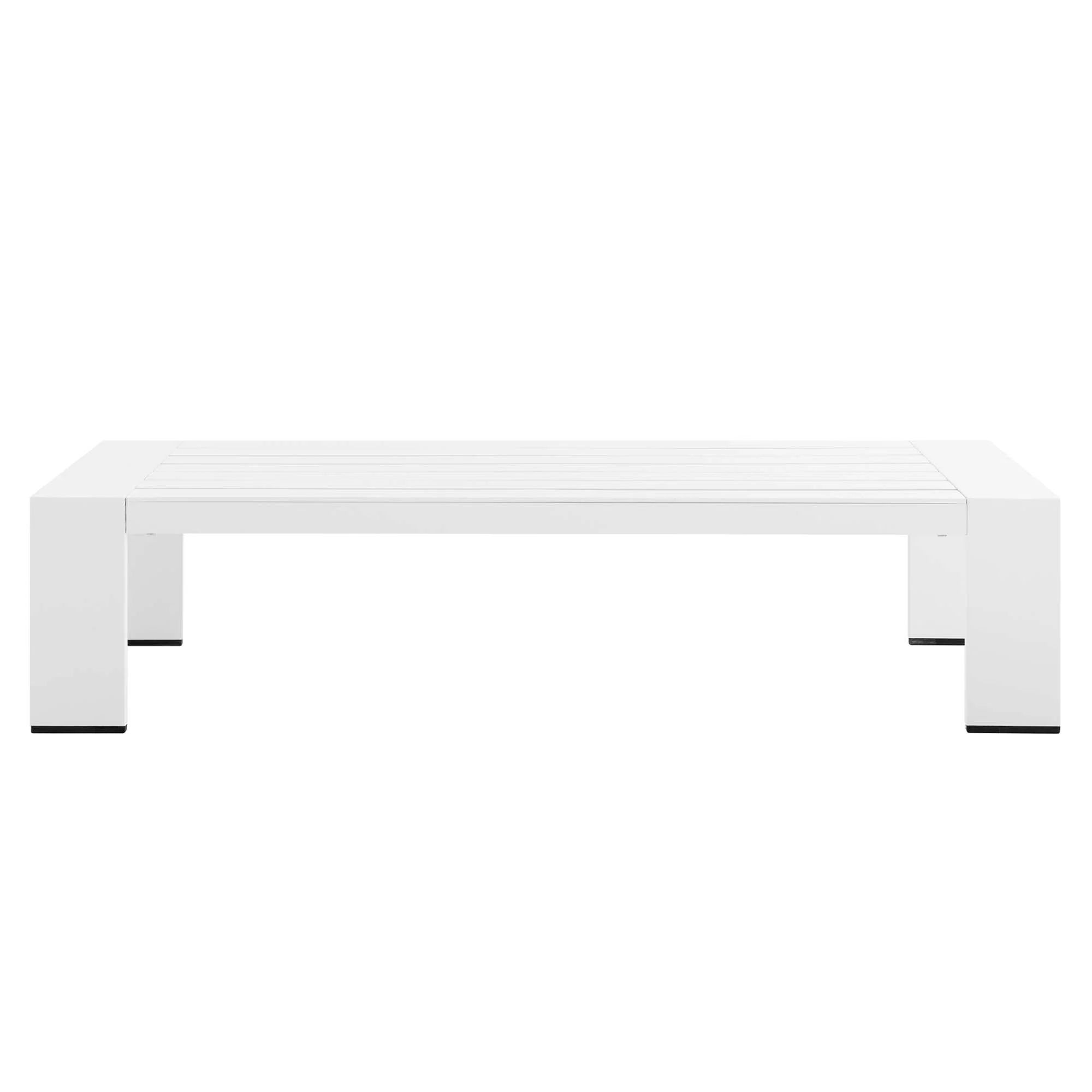 Tahoe Outdoor Patio Powder-Coated Aluminum Coffee Table in Gray - Image 13