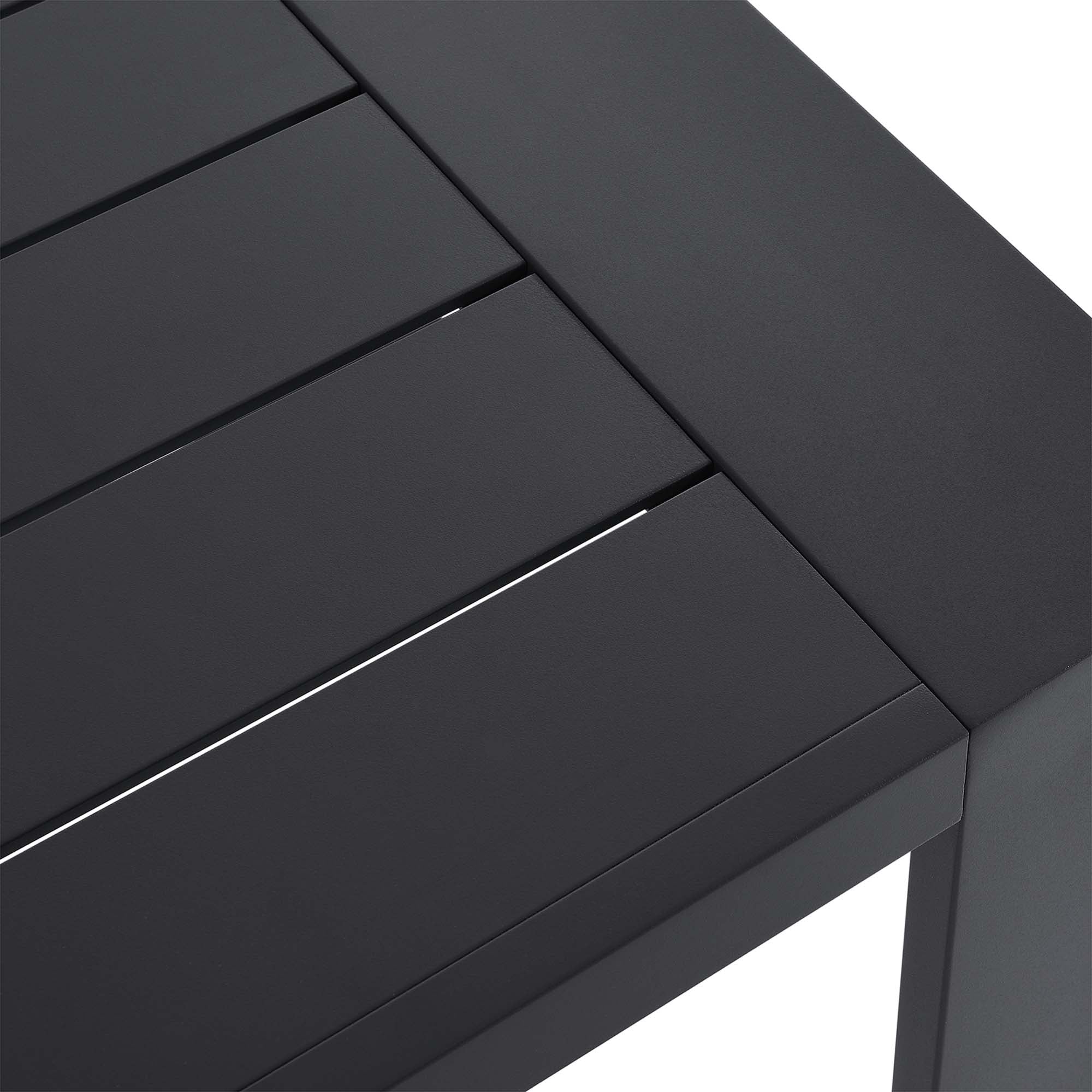 Tahoe Outdoor Patio Powder-Coated Aluminum End Table in Gray - Image 6