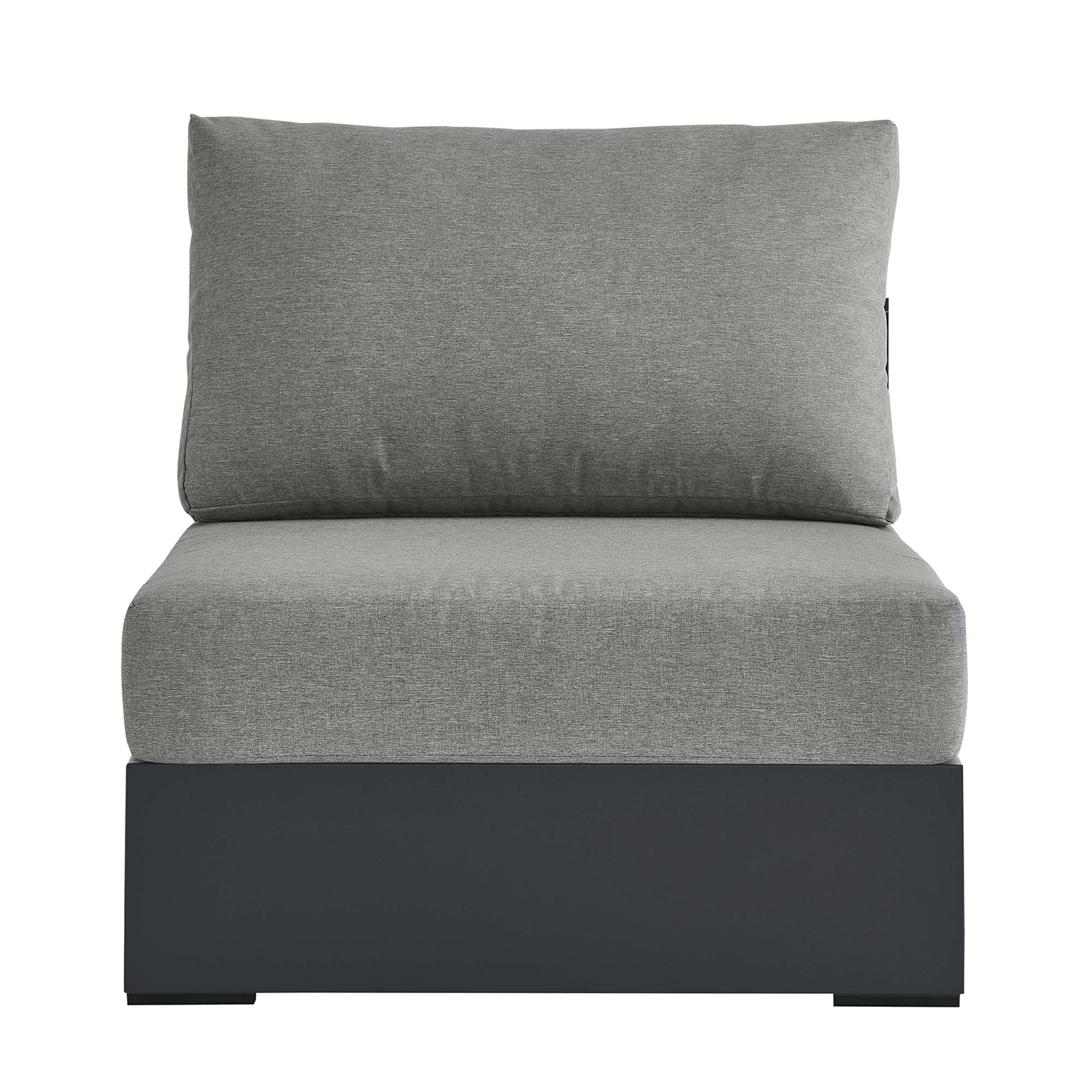 Tahoe Outdoor Patio Powder-Coated Aluminum Modular Armless Chair - Image 13