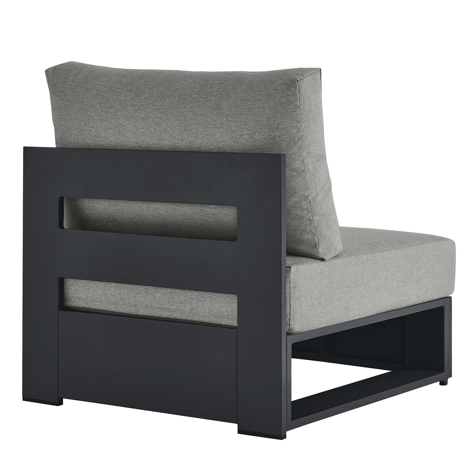 Tahoe Outdoor Patio Powder-Coated Aluminum Modular Armless Chair - Image 16