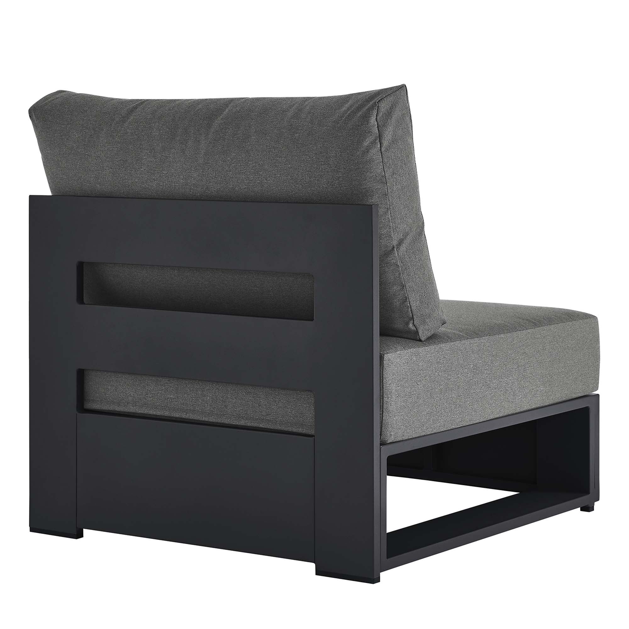 Tahoe Outdoor Patio Powder-Coated Aluminum Modular Armless Chair - Image 7
