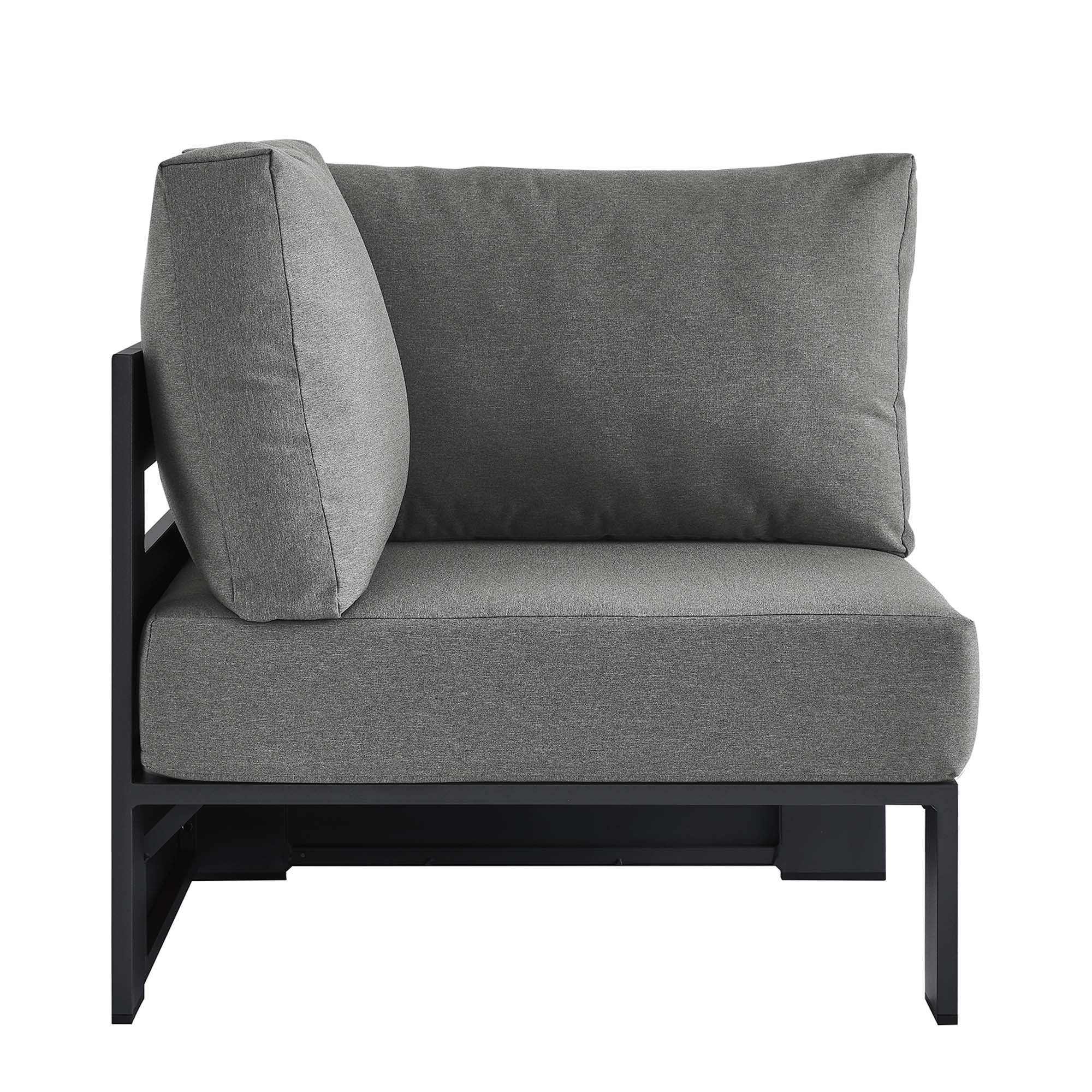 Tahoe Outdoor Patio Powder-Coated Aluminum Modular Corner Chair - Image 4