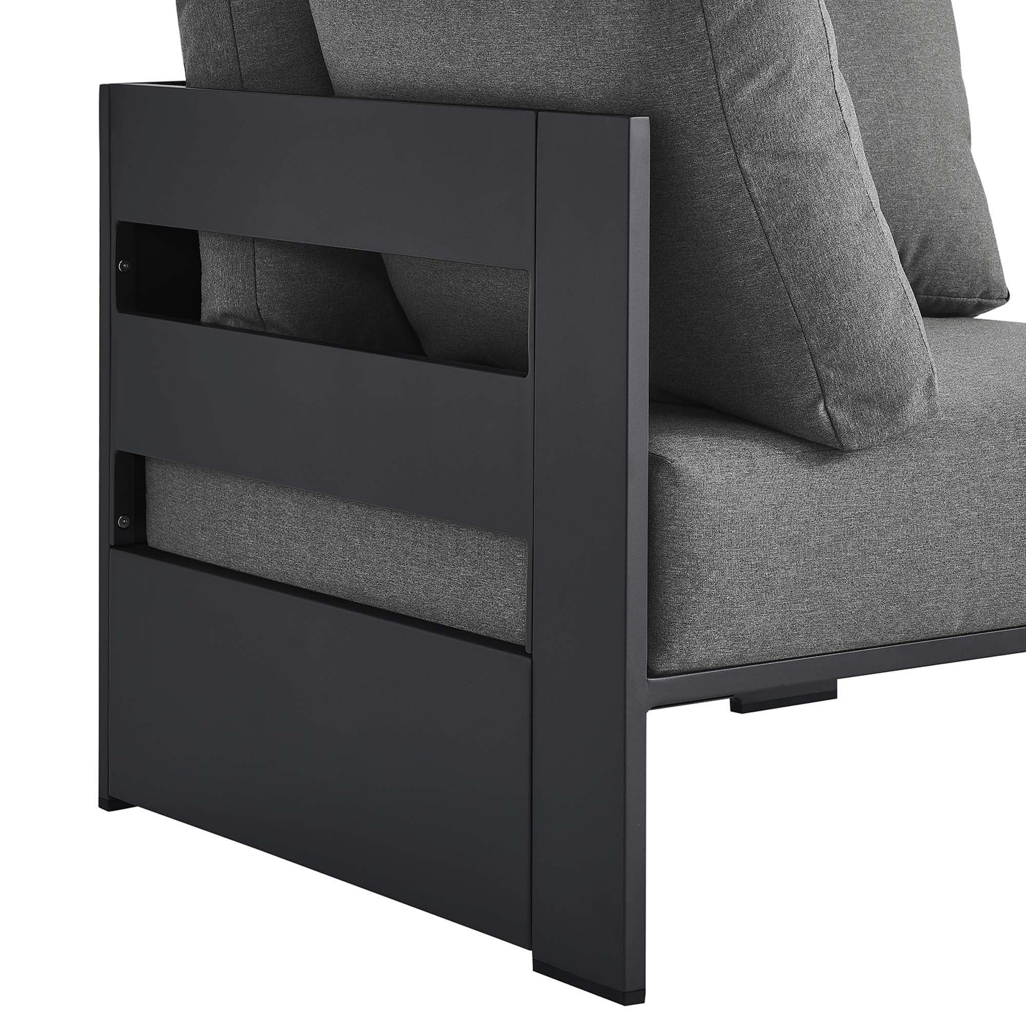 Tahoe Outdoor Patio Powder-Coated Aluminum Modular Corner Chair - Image 6