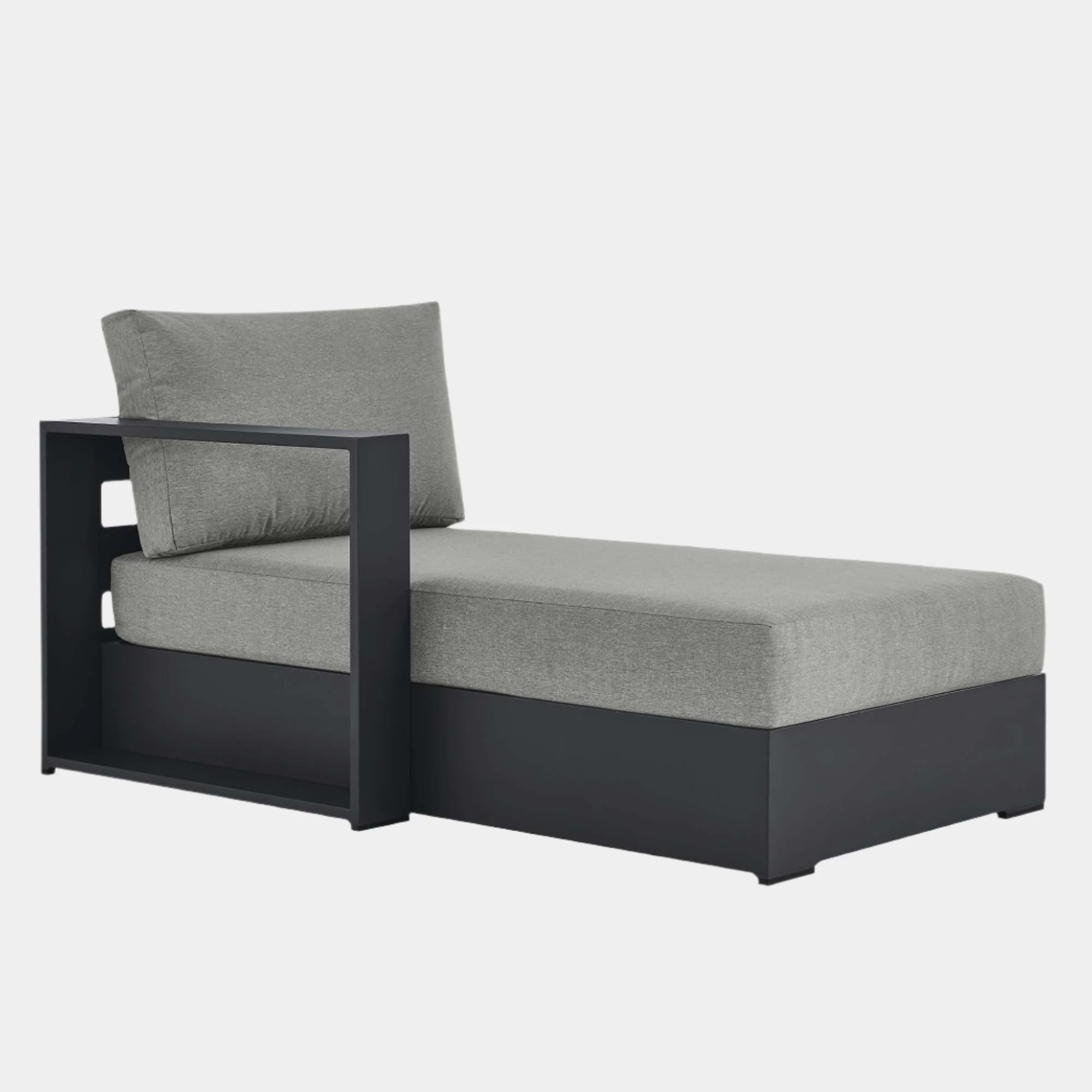 Tahoe Outdoor Patio Powder-Coated Aluminum Modular Left-Facing Chaise Lounge - Image 10