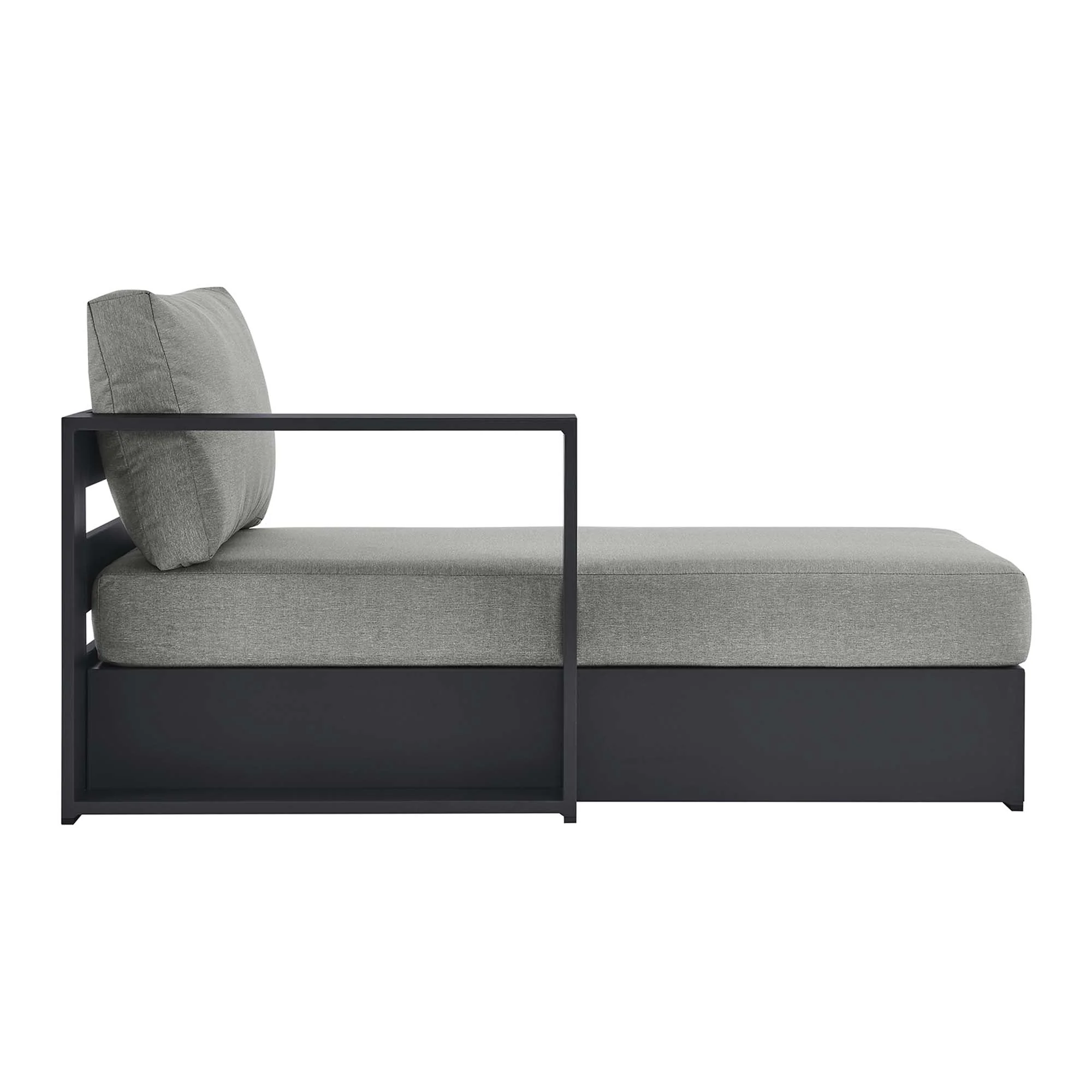 Tahoe Outdoor Patio Powder-Coated Aluminum Modular Left-Facing Chaise Lounge - Image 13