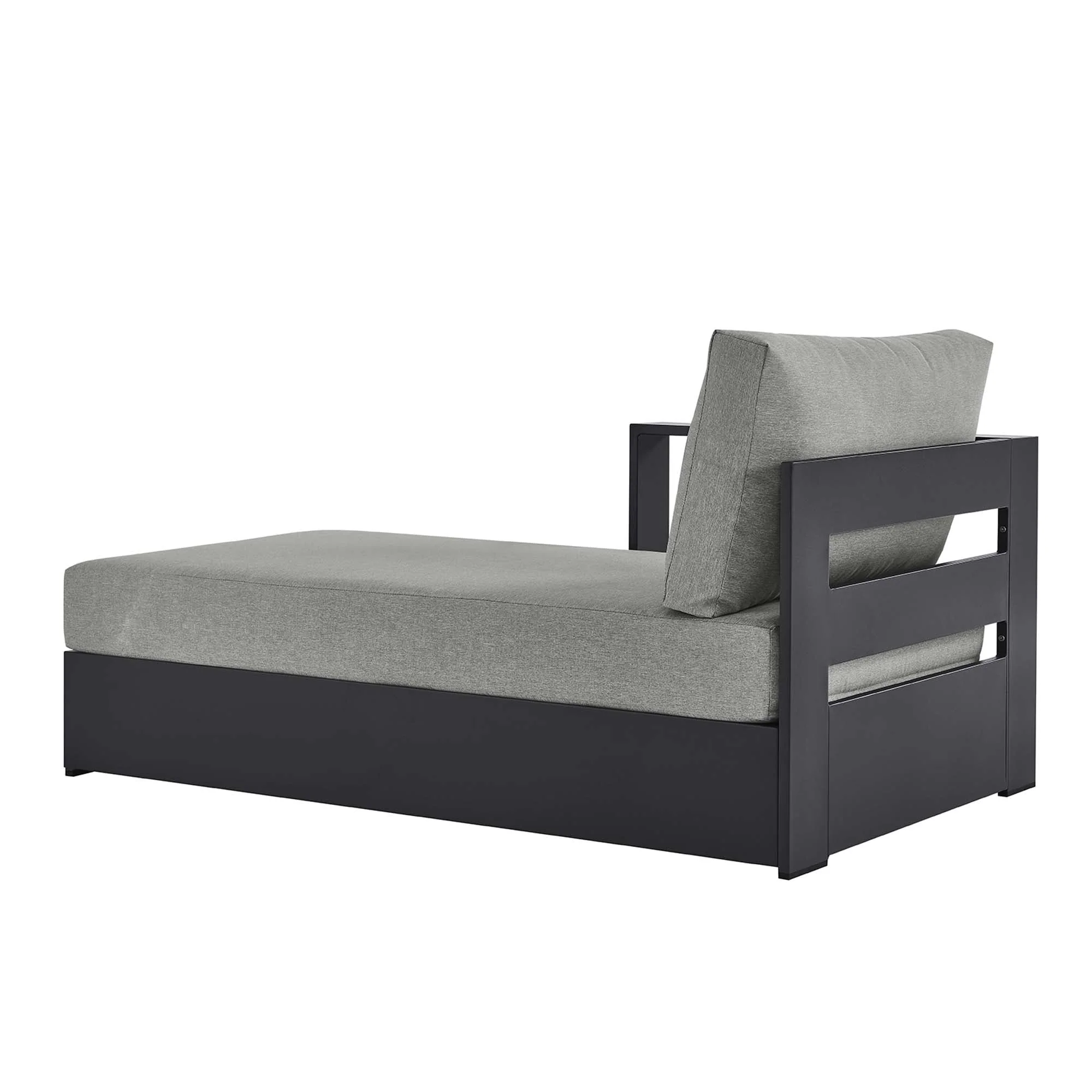 Tahoe Outdoor Patio Powder-Coated Aluminum Modular Left-Facing Chaise Lounge - Image 14