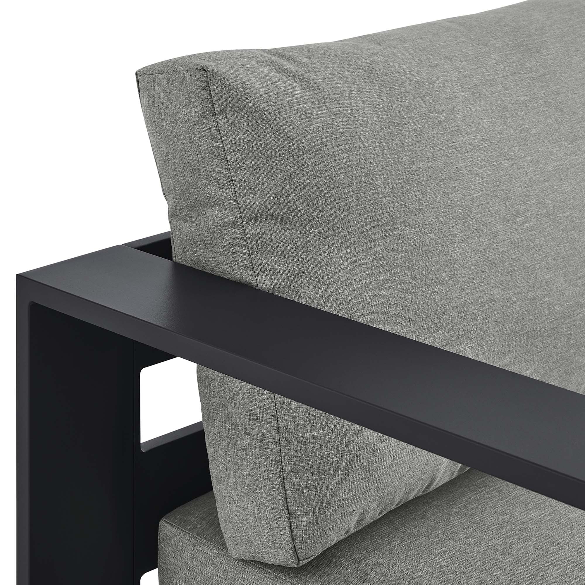 Tahoe Outdoor Patio Powder-Coated Aluminum Modular Left-Facing Chaise Lounge - Image 16